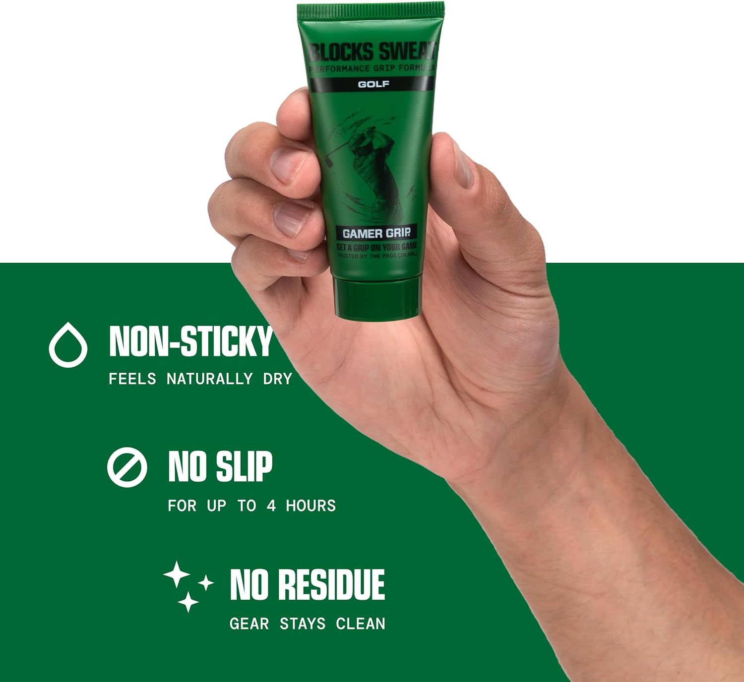 New Golf Grip Lotion by Gamer Grip&ndash; Sweat-Resistant, Fast-Drying Hand Cream for Stronger Grip &ndash; No Chalk, No Mess, No Residue &ndash; Made in USA image number 2