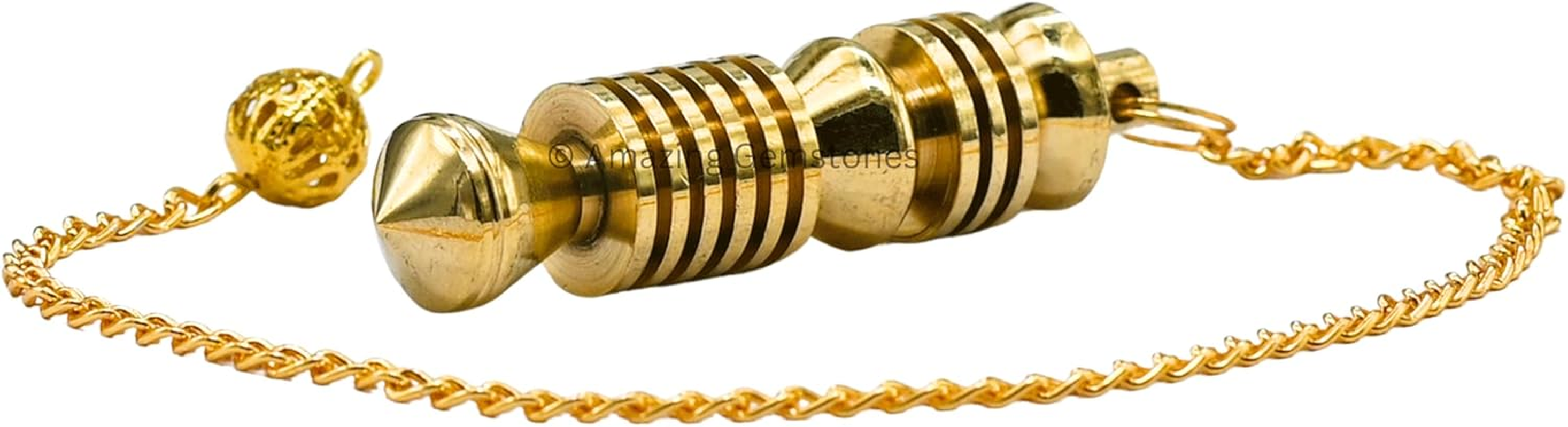 Double ISIS - Openable Gold Metaphysical Metal Dowsing Pendulums for Divination, Meditation and Reiki Healing MP21 image number 3