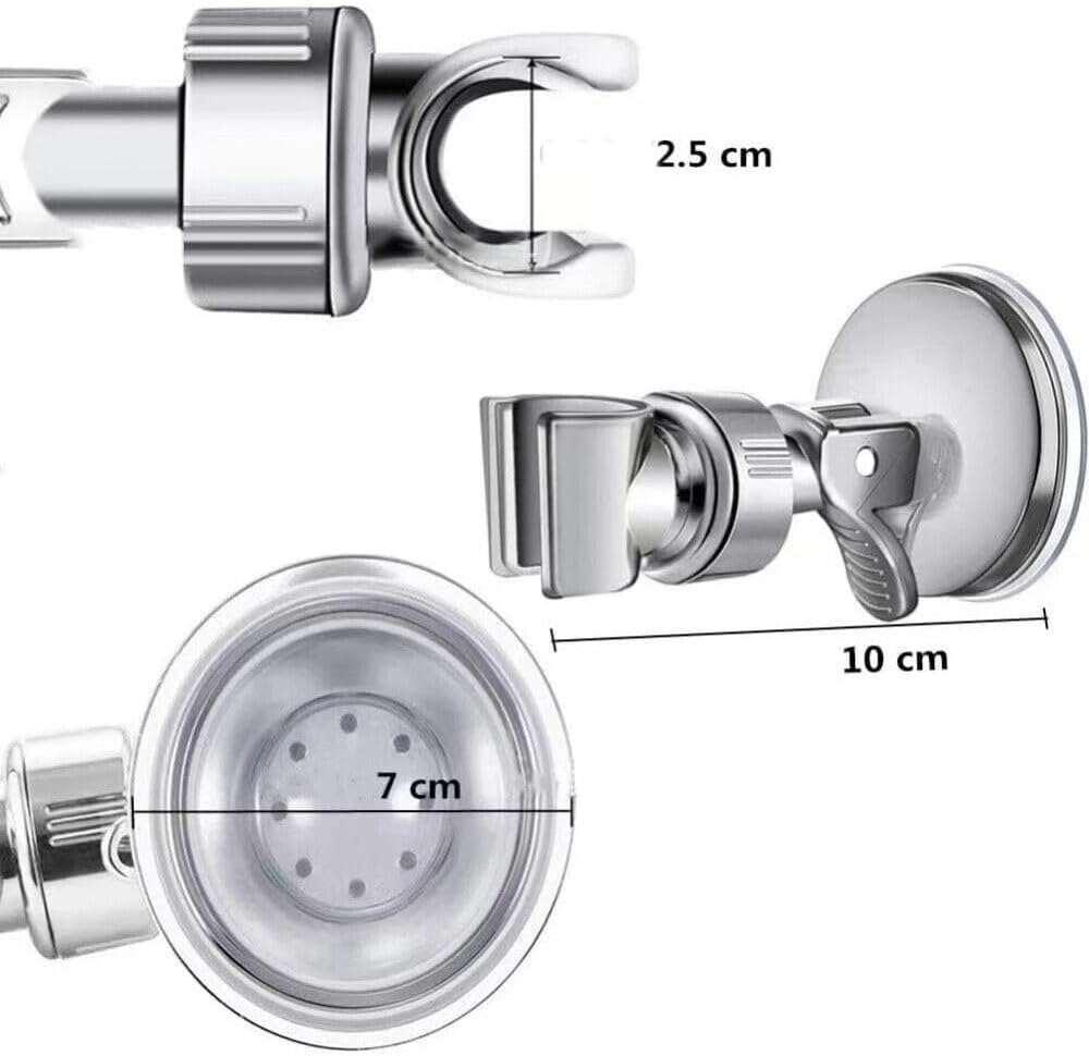 1X Adjustable Bracket Suction Shower Head Handset Holder Bathroom Wall Mount image number 6