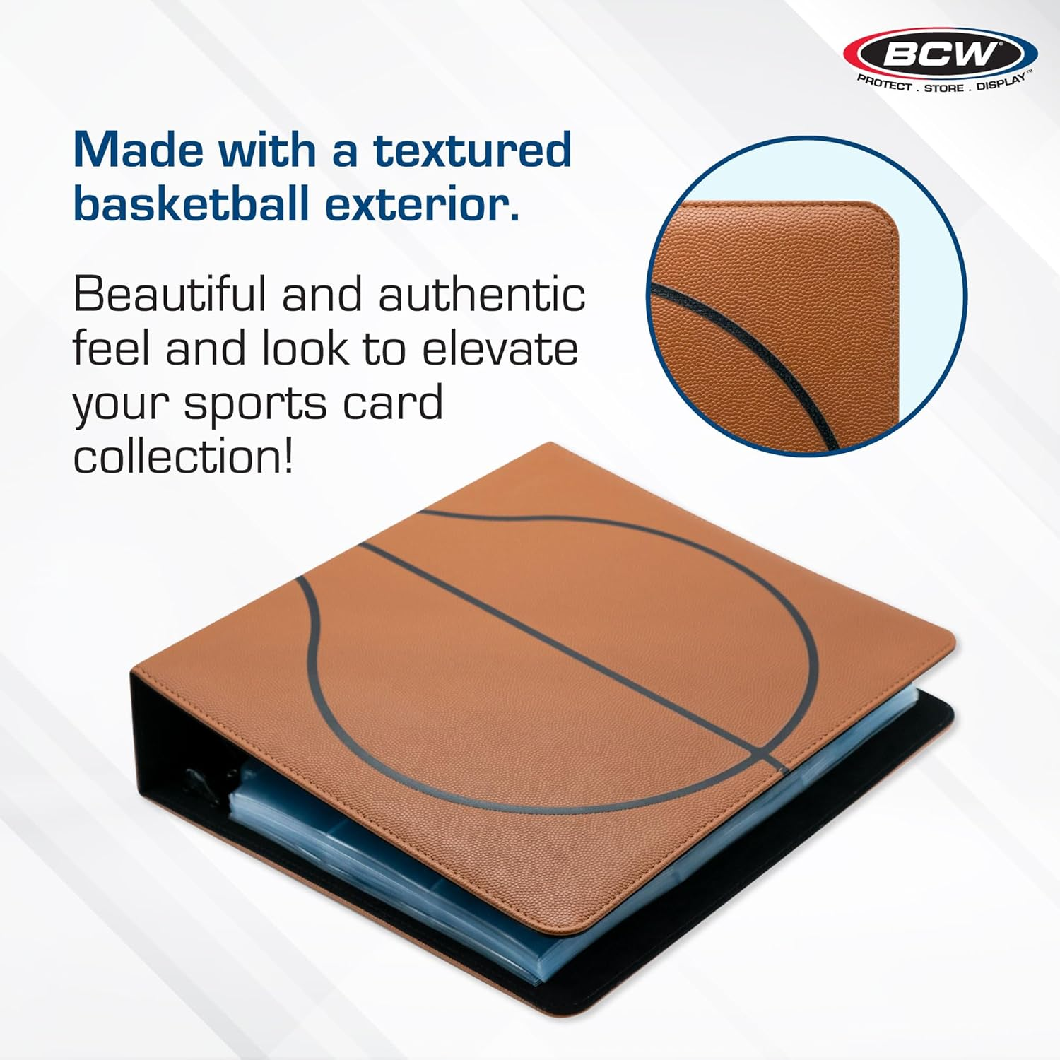 BCW Premium Basketball Collectors Album, Brown (1-ALB3P-BK-BRN)