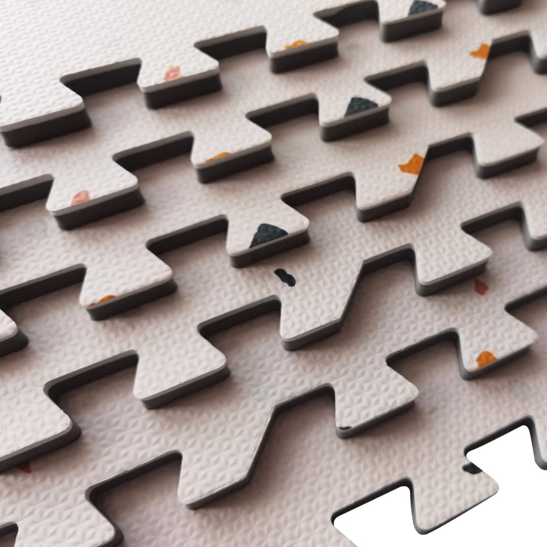 L'Il Koala Baby Play Mat & Floor Gym - 6Ft X 4Ft - Terrazzo Print - Thick & Non-Toxic Foam - Interlocking Crawling Mat for Tummy Time image number 4