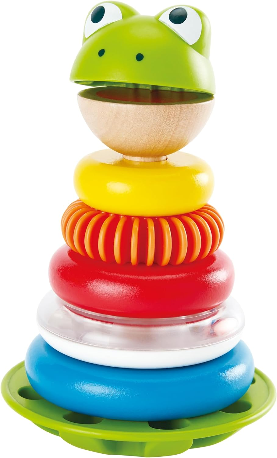 Hape Mr. Frog Stacking Rings &ndash; 19Cm Educational Stacking & Building Toy for Babies 12M+, Color & Counting Learning Activity, Developmental Toy for Infants & Toddlers image number 3