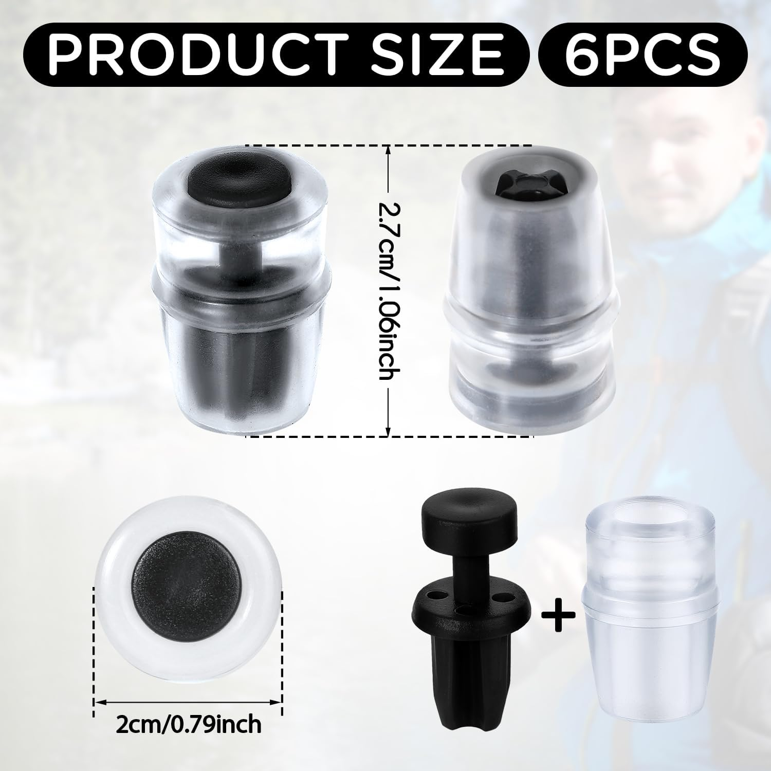 6Pcs Bite Valve Replacement Sheath for Osprey, Water Bladder Bite Valve Replacement Black Hydration Pack Silicone Mouthpiece Nozzle Accessory for Osprey Packs Hydraulics Reservoirs image number 6