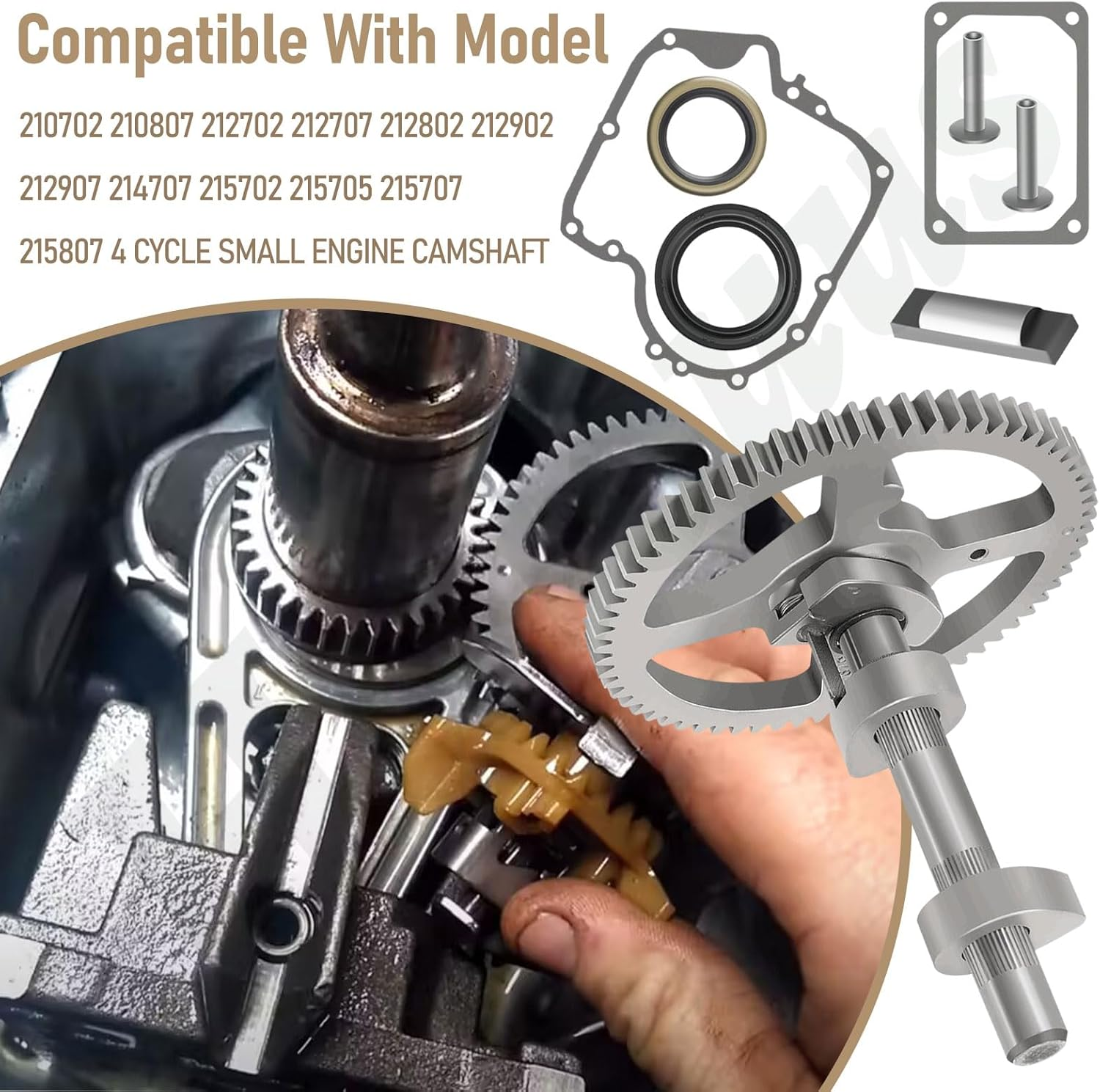 Xinghai 84005207 793880 Camshaft Compatible with Briggs & Stratton Camshaft Kit 793583 792681 791942 795102 Gasket 697110,795387 Oil Seal & 272475S Gasket image number 3