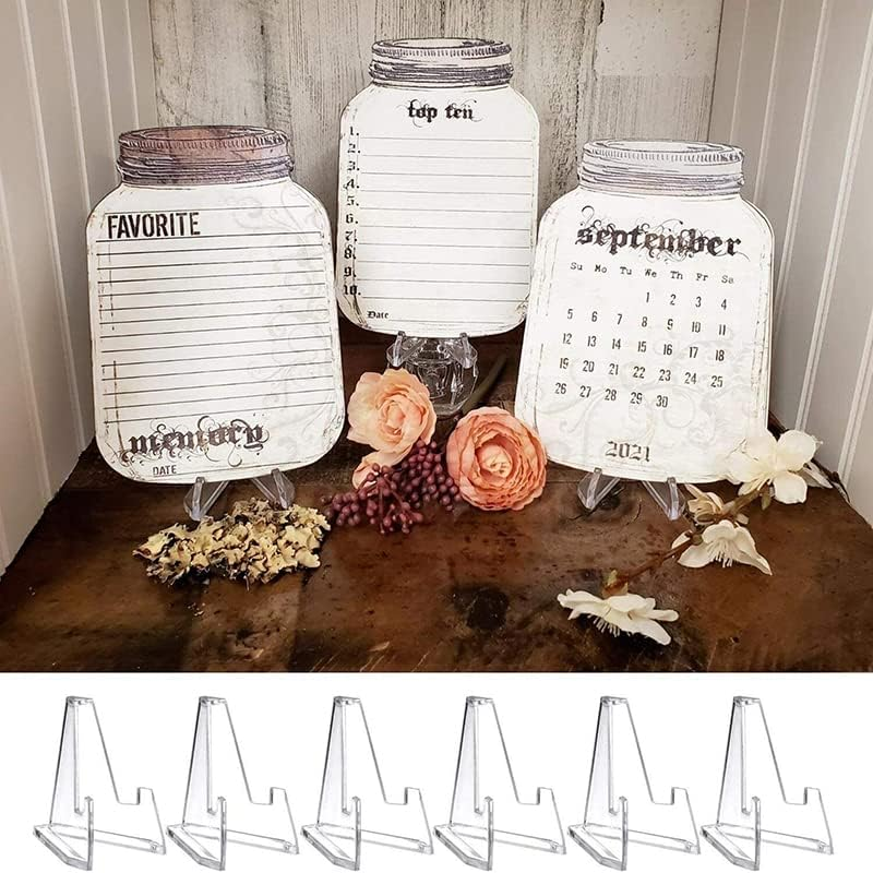 AIMALL 20PCS Acrylic Clear Stand，Clear Coin Display Holder for Trading Card PSA Pokemon Card Holders，Small Stand for Pictures,Photo,Coin,Medal,Pictures,Artworks,Book image number 4