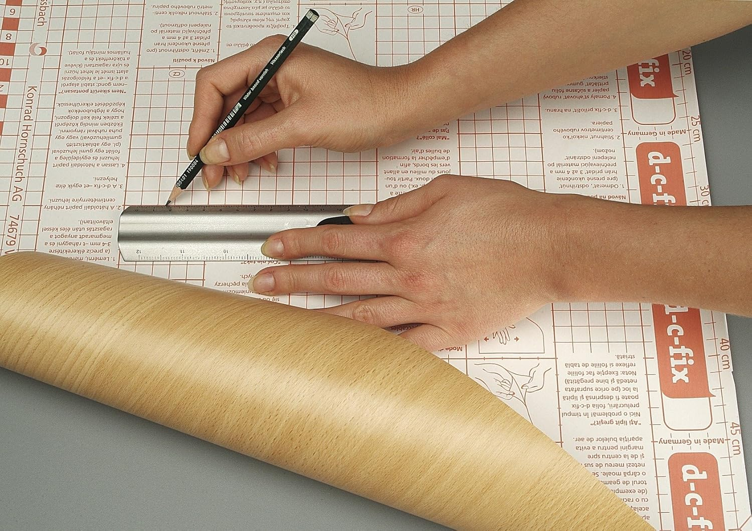 D-C-Fix 346-0306 Decorative Self-Adhesive Film, Grey Marble, 17.71" X78" Roll image number 4