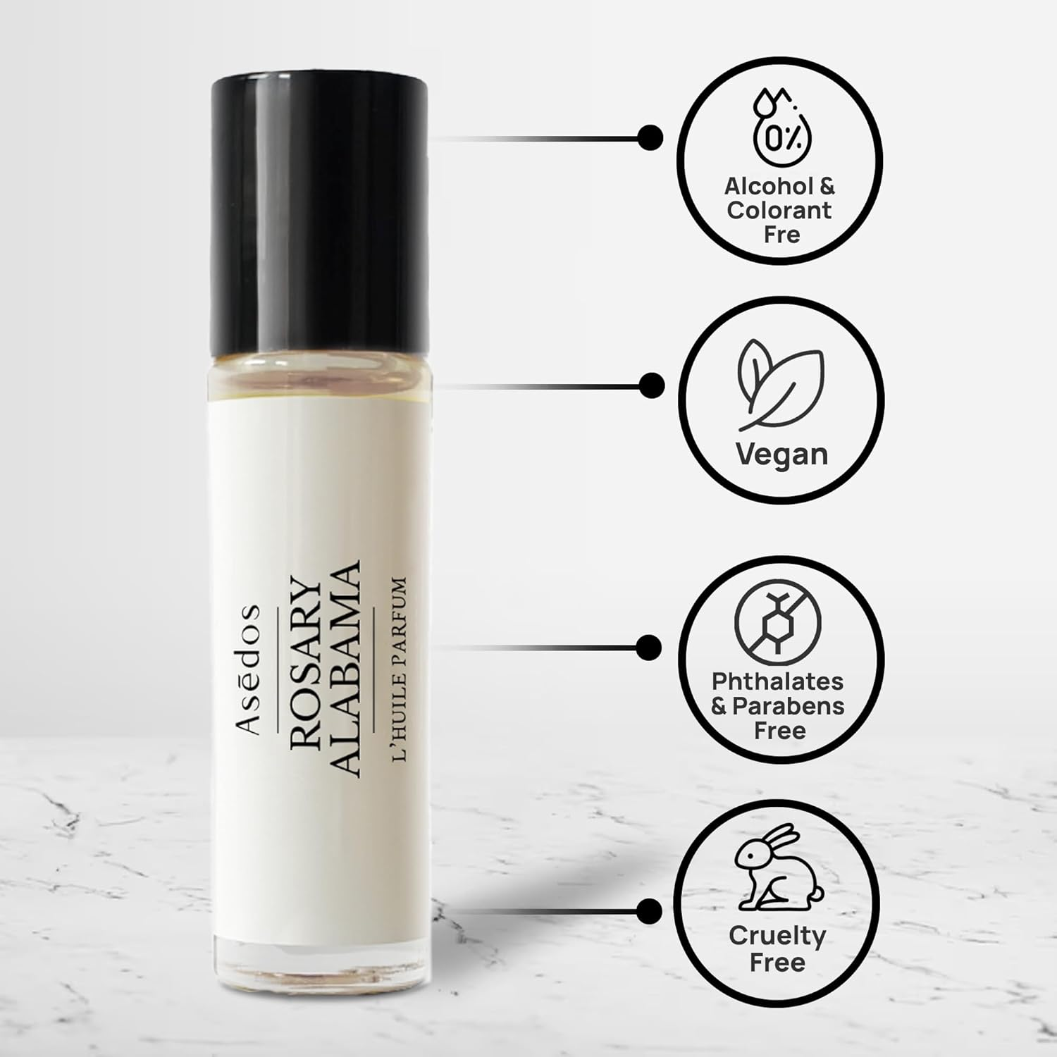 Asedos - Rosary Alabama Perfume Oil | Inspired by Delina | Rollerball | Unisex Attar Oil | Vegan, Paraben Free, Phthalate Free | Animal Cruelty Free | 10Ml 0.34 Fl Oz image number 5
