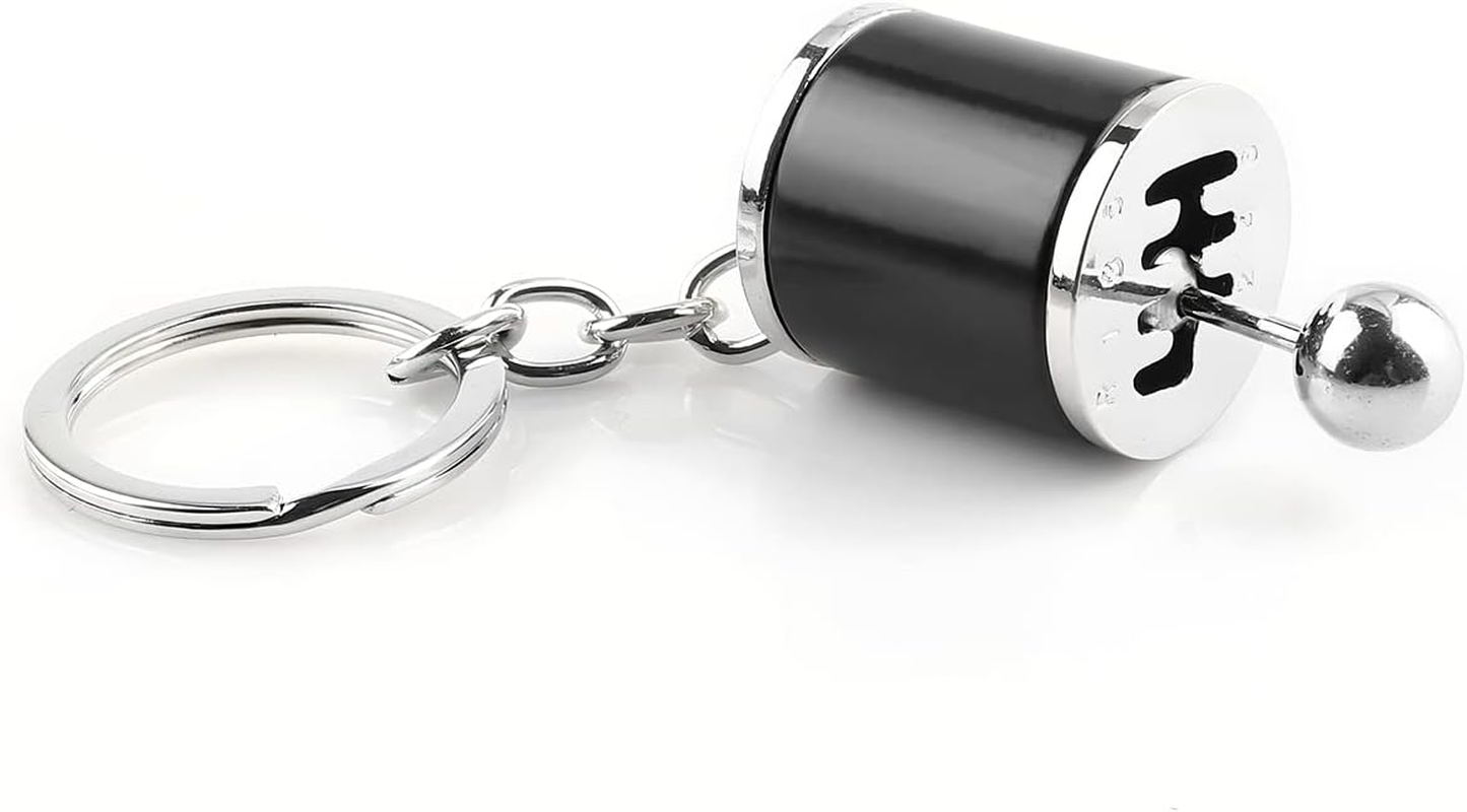 Car Shifter Gear Keychain, 6 Speed Shifter Keyring Gadgets, Car Shift Lever Manual Transmission Gearbox Pendant Accessories (Black) image number 3