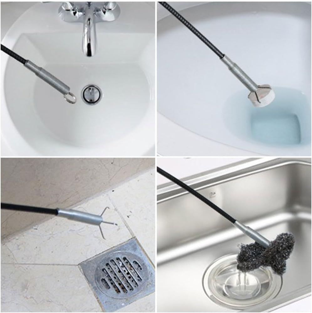 Drain Clog Remover Clogged Drains Opener Bendable Drain Cleaning Tool Drain Hair Removal Tool for Kitchen Bathroom Sewer image number 5