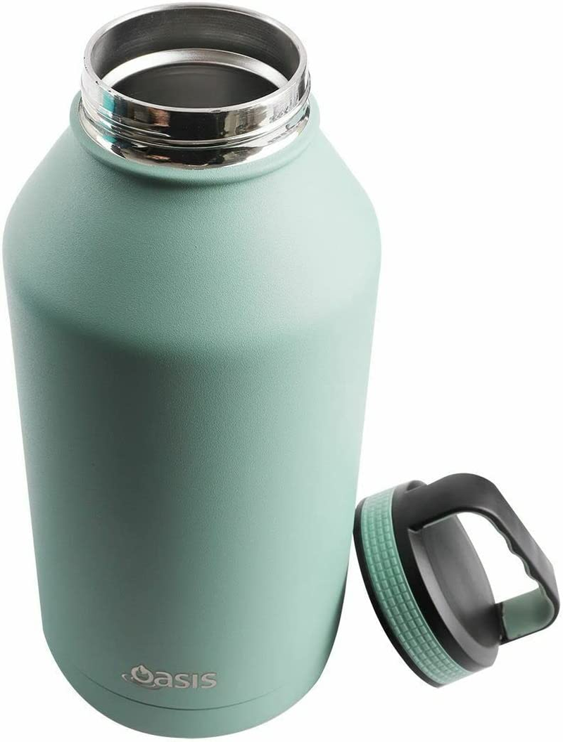 Oasis Stainless Steel Double Wall Insulated Titan Bottle 1.9L - Sage Green image number 2