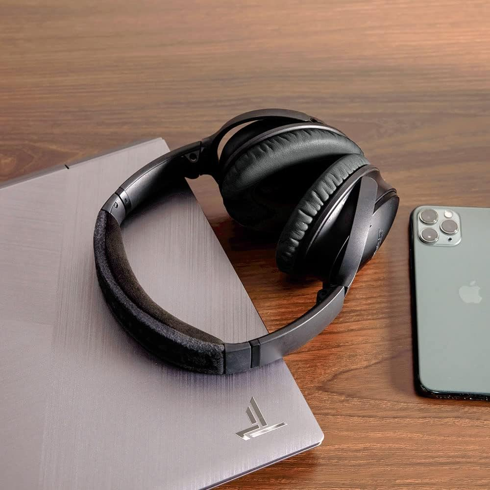 WC Wicked Cushions Upgraded Replacement Ear Pads for Bose QC35 & Qc35Ii (Quietcomfort 35) Headphones & More - Softer Leather, Luxurious Memory Foam, Added Thickness, Extra Durability | Black - 90'S White image number 4