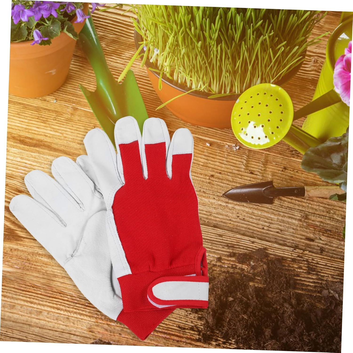 1 Pair Garden Pruning Gloves Gardening Tools Women'S Small Size Sticky Band Use image number 2