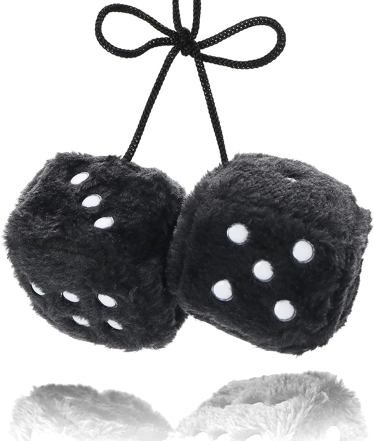 ZUJIACUN 6Cm Car Hanging Plush Dice Soft Dice Decoration with Suction Cup Hanging Decoration Hanging Dice Pendant with Point Hanging Decoration for Car Interior Home Office image number 6