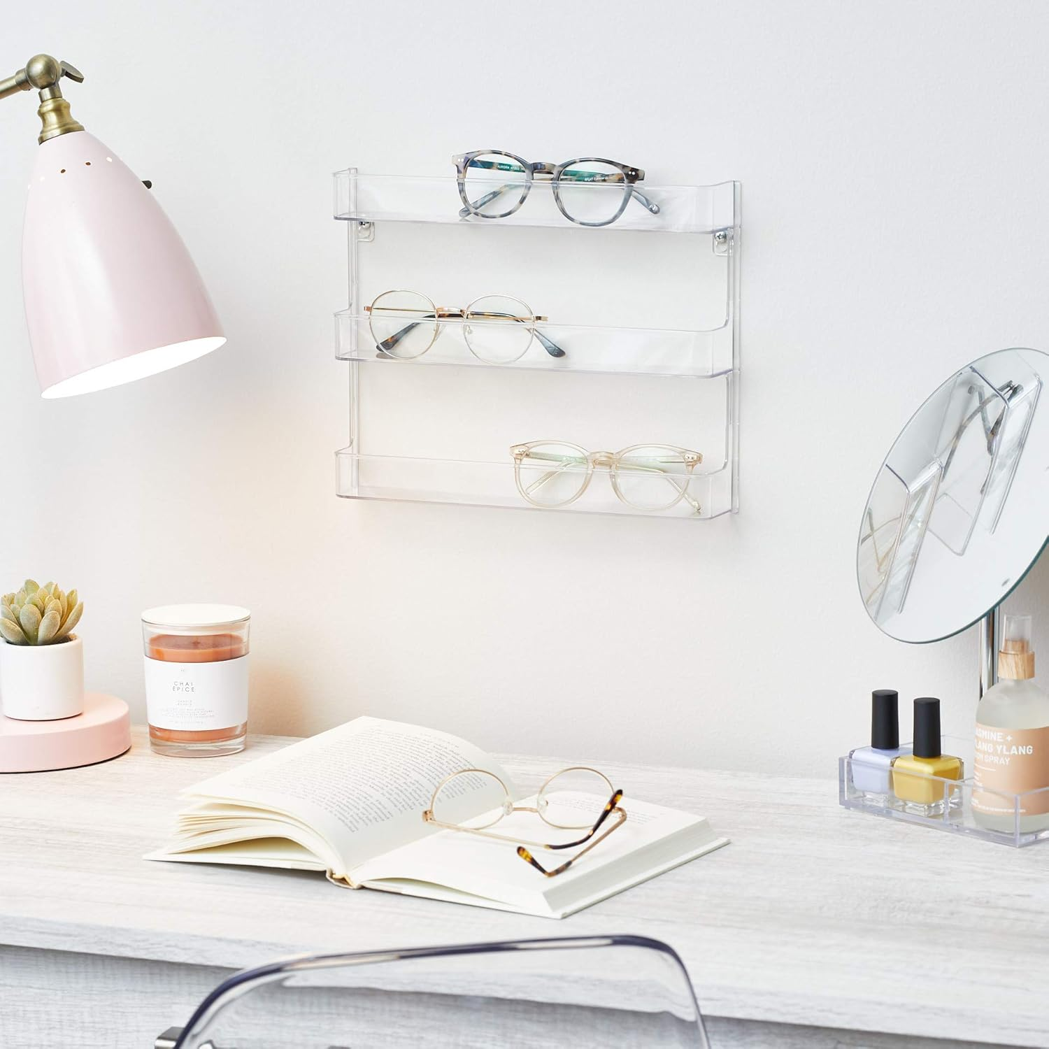 Idesign Hanging Nail Polish & Cosmetics Organizer, the Clarity Collection &ndash; 8.78" X 2.02" X 11.07", Clear