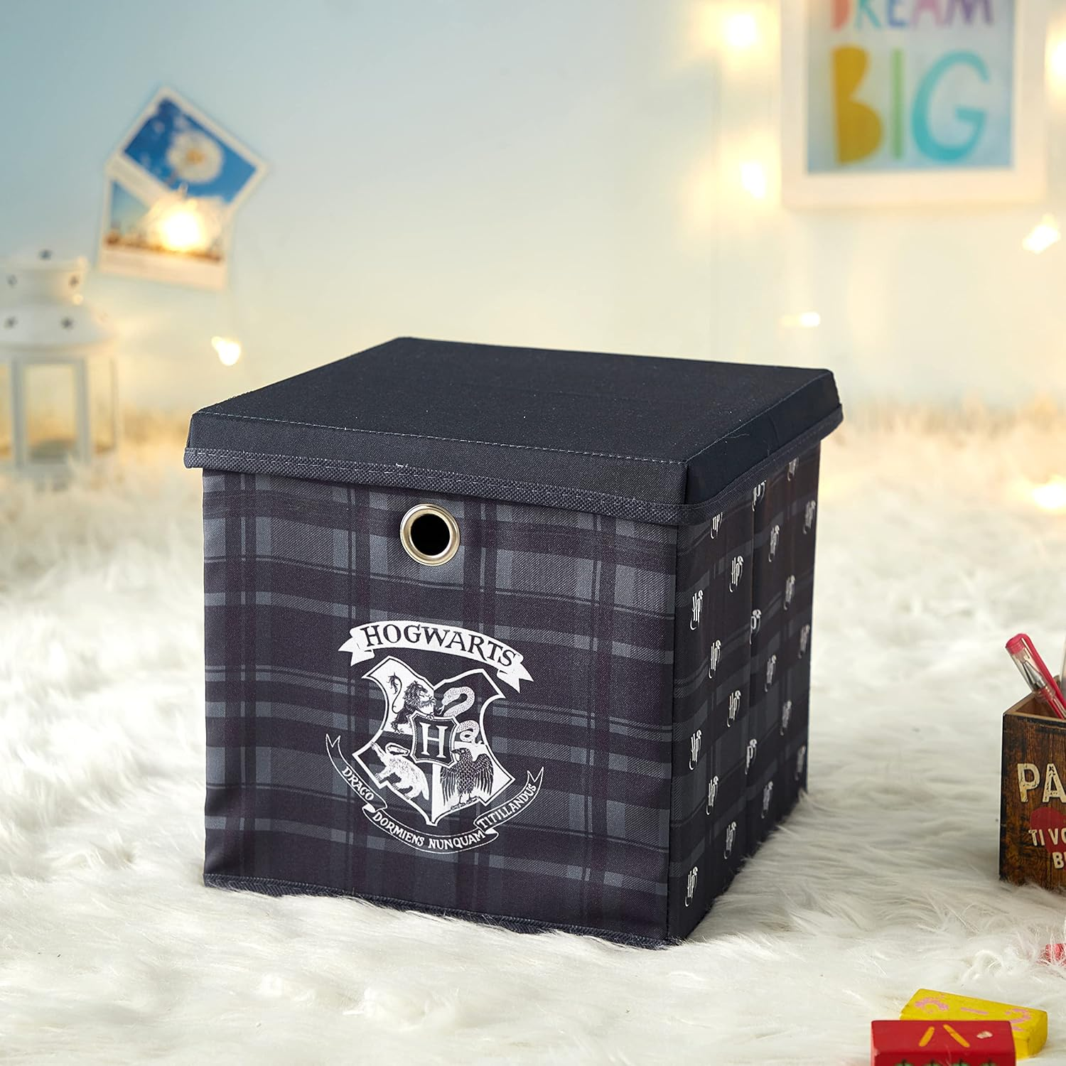 Harry Potter Collapsible Storage Cube with Removable Lid, 10" Wx10 Hx10 D image number 5