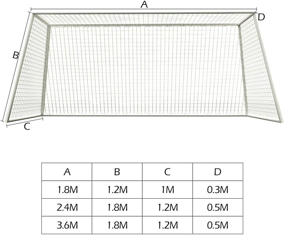 Football Soccer Goal Net Full Size Sports Replacement Soccer Goal Post Net for Sports Match Training,6X4Ft/8X6Ft/12X6Ft (Net Only) image number 3