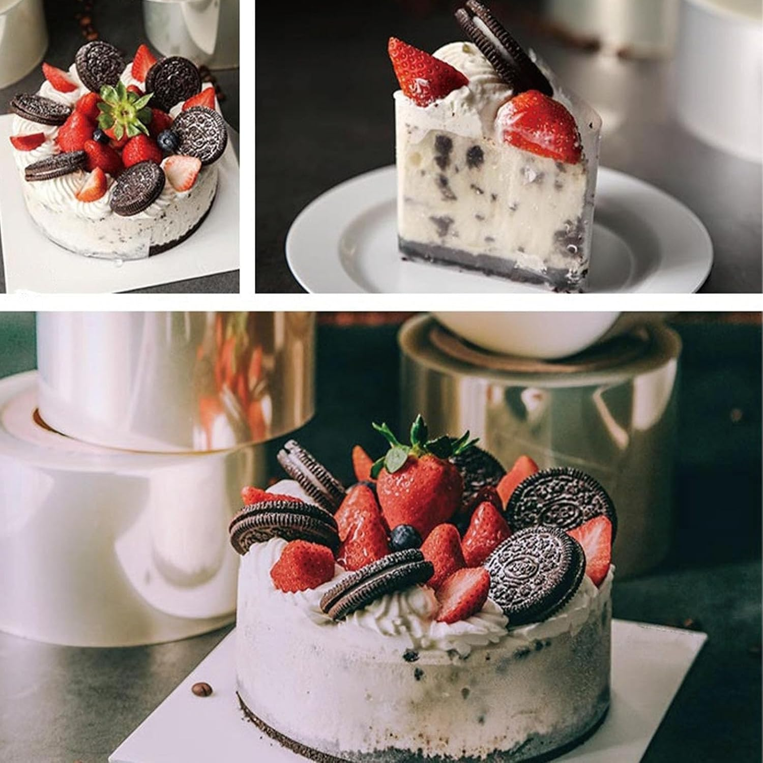 Cake Collars 4 X 394Inch,Transparent Cake Rolls Acetate Sheet Baking Mousse Surrounding Edge，Transparent Chocolate Mousse Collar Baking Surrounding Edge Decorating Roll for Cake