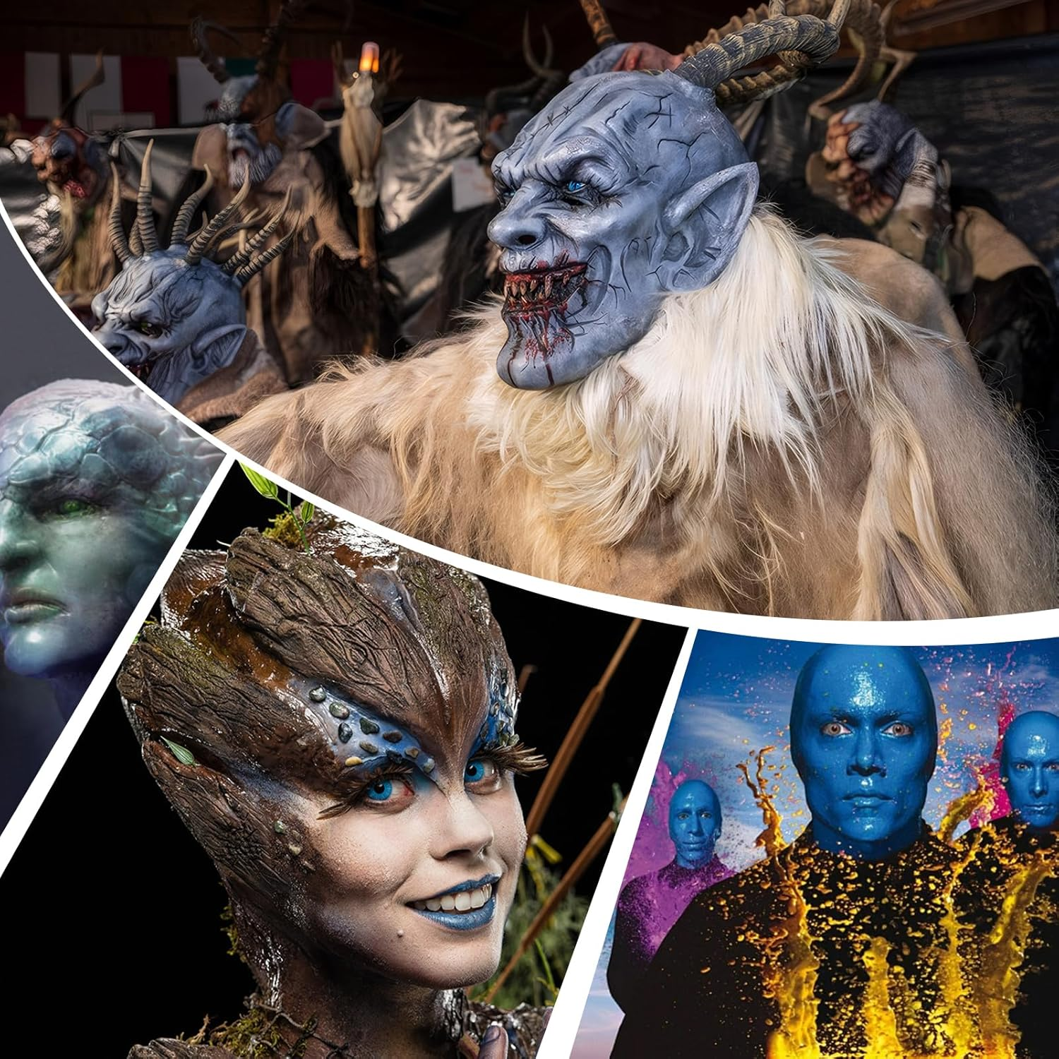 Pack of 2 Bald Cap and 2 Bald Heads, Pitbull Bald Caps, Pitbull Bald, Costume Set with Bald Head for Wig Makeup, Halloween Role Play, Costume Accessories image number 2