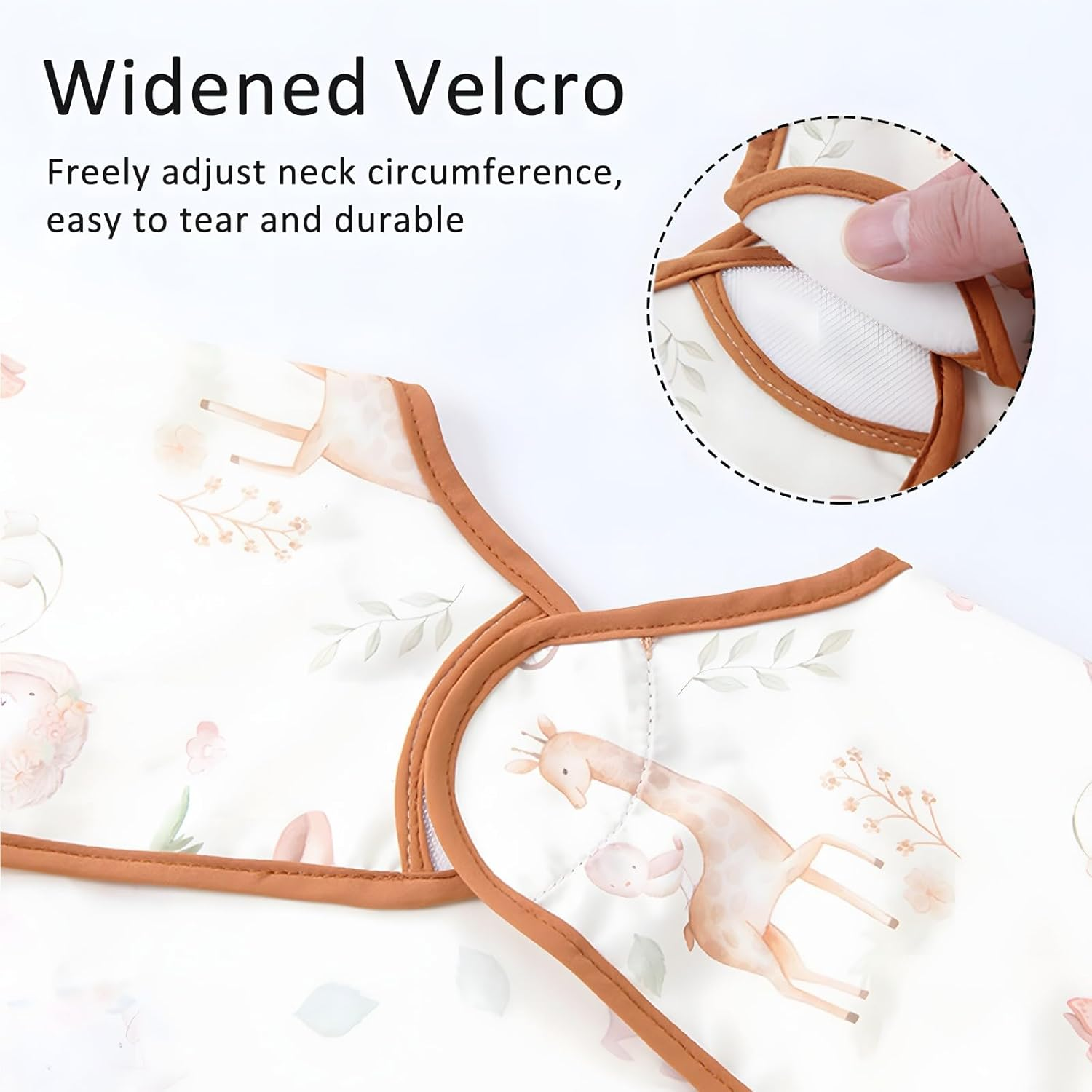 Long Sleeve Bib with Silicone Catch Pocket, Waterproof Feeding Bibs for Toddlers, Machine Washable, Baby Smock Bib for Mealtime & Playtime image number 6