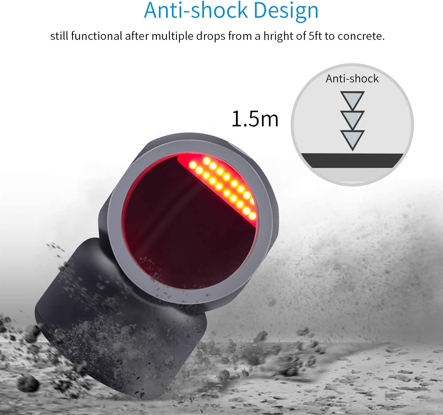 Symcode 1D 2D QR Desktop Barcode Scanner, Omnidirectional Hands-Free Automatic USB Barcode Reader Scanner, Capture Barcodes from Mobile Phone Screen, Automatic Image Sensing Barcode Scanner image number 5