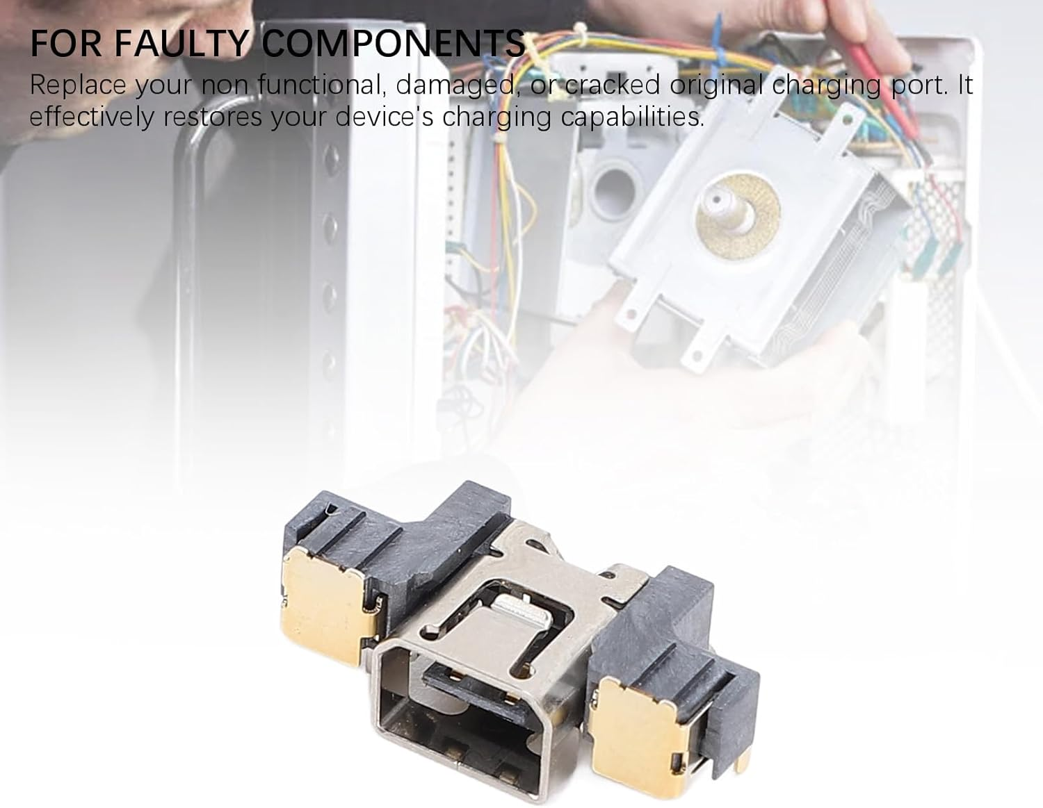 New 3DS Power Jack Socket Charging Port Replacement Metal Fix Interface Failure for New 3DS, New 3DS XL image number 1