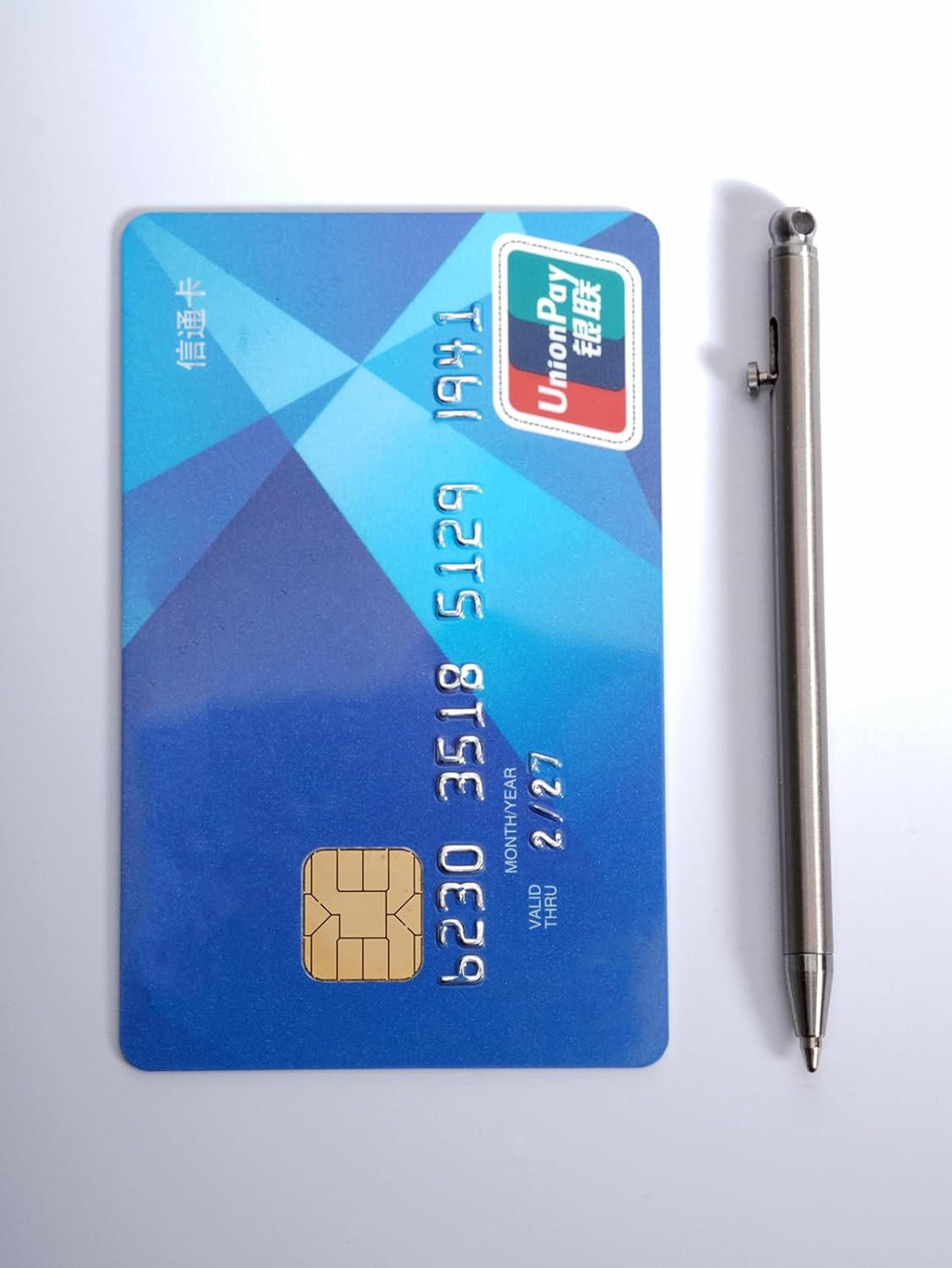 Titanium Mini Bolt Action Pen, 3.30 X 0.20 Cm, Keyring, 0.15 Oz image number 2