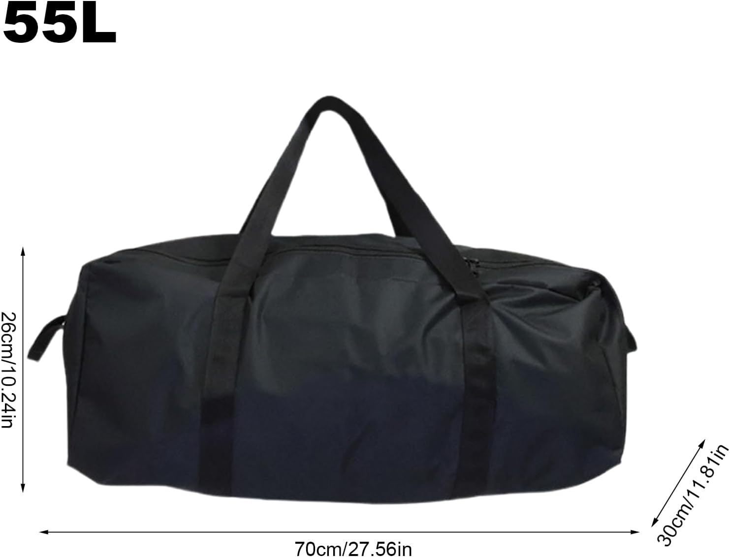 Canvas Duffle Bag Heavy Duty, Heavy Duty Duffle Bag, Outdoor Storage Duffel, Oxford Cloth Storage Bag for Travel and Outdoor Activities S: 55L, M: 100L, L: 150L (Black) image number 2