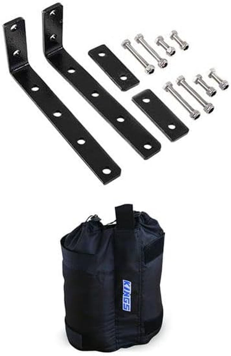 Adventure Kings Heavy Duty Steel Car Awning Mounting Brackets (Pair) + Sand Bags