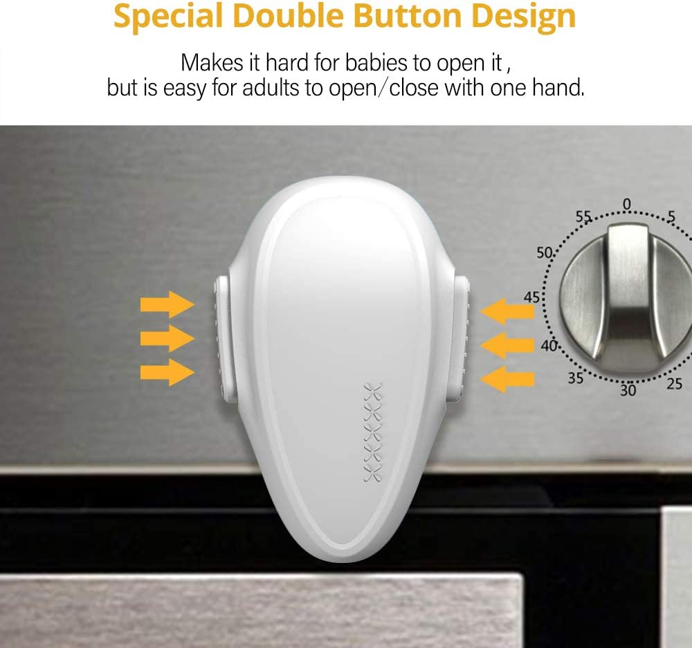 EUDEMON Childproof Oven Door Lock, Oven Front Lock Easy to Install and Use Use Adhesive No Tools Need or Drill(1 Pack,White) image number 4