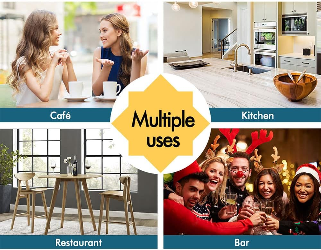 ALFORDSON 2X Bar Stool PU Leather Saxton Swivel Kitchen Barstools in 53-73Cm Adjustable Backless Seat Height Counter Dining Chairs with Footrest and Floor Protector (Black) - Portia White image number 4