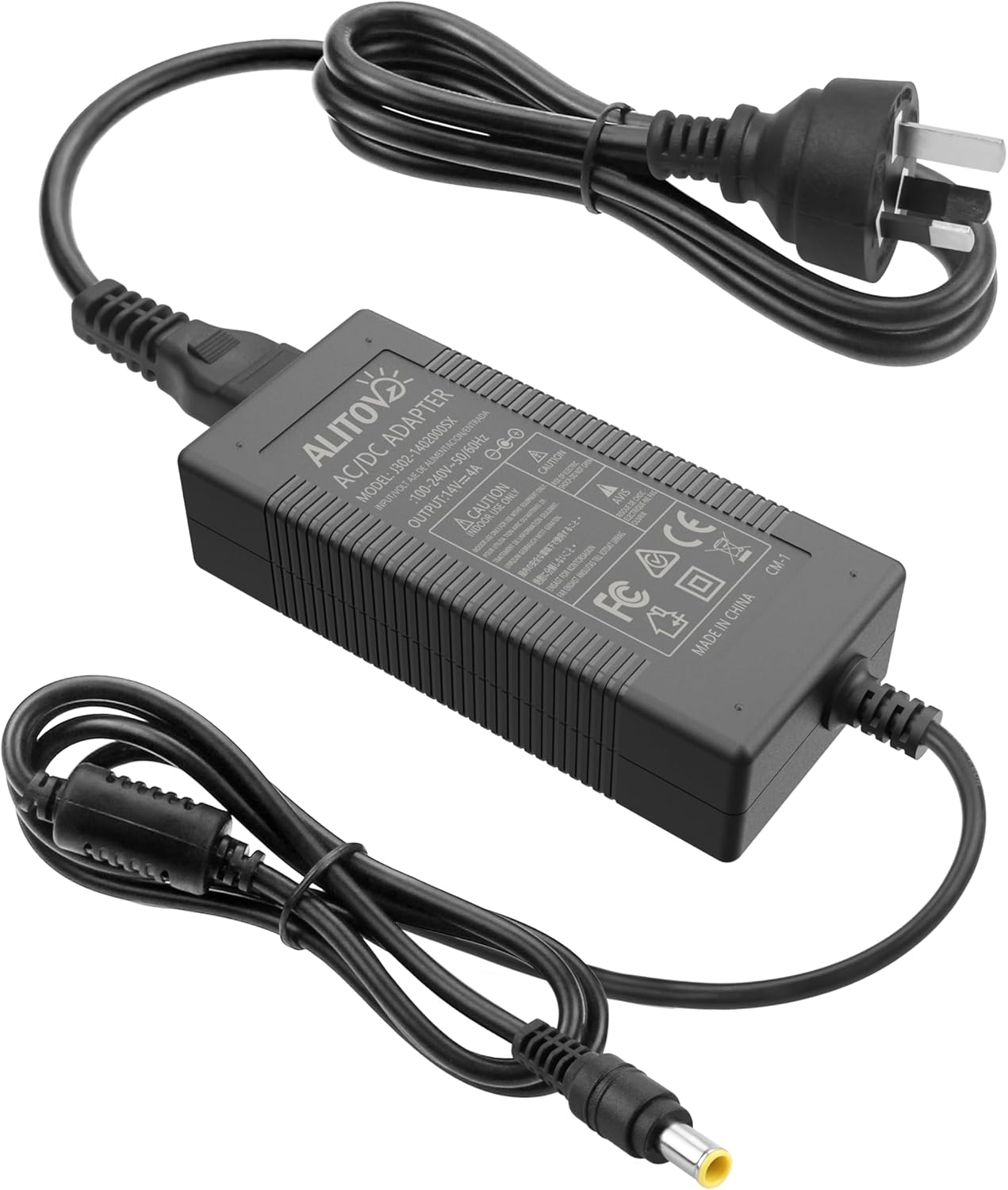 ALITOVE 14V 4A Power Supply Adapter DC 14V Power Cord for for Samsung Monitor 15" 17" 18" 19" 20" 22" 23" 24" 27" 32" LED LCD TFT Monitor TV Power Supply Cord with 6.5 X 4.4Mm image number 1