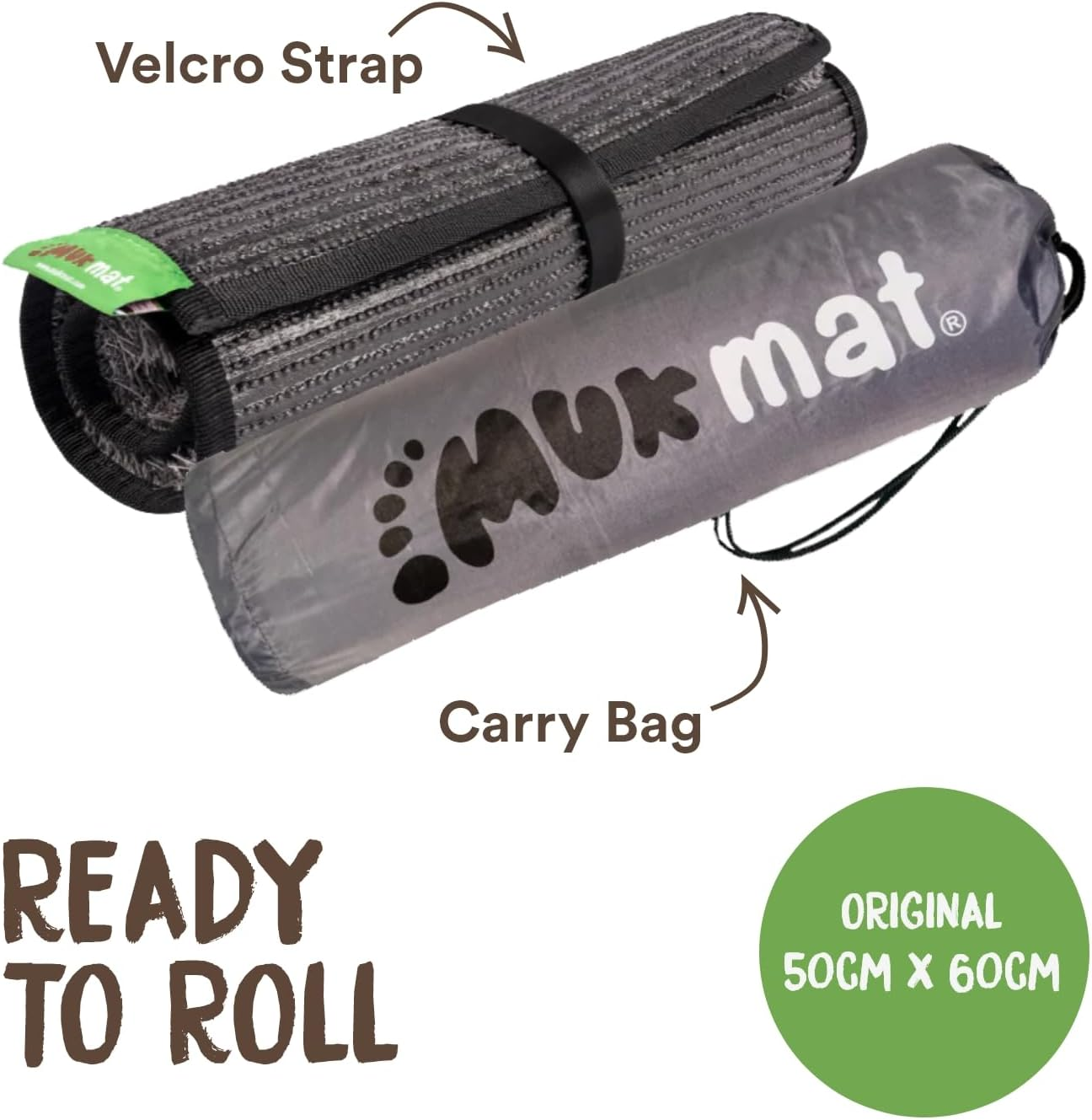 Muk Mat Original Artificial Grass Mat, Premium Door Mat, Indoor & Outdoor, Effective Dirt Trap, Water Resistant, Easy to Clean, Travel Essential, High Traffic Use, Heavy Duty, 50 X 65 Cm, Dark Grey image number 6