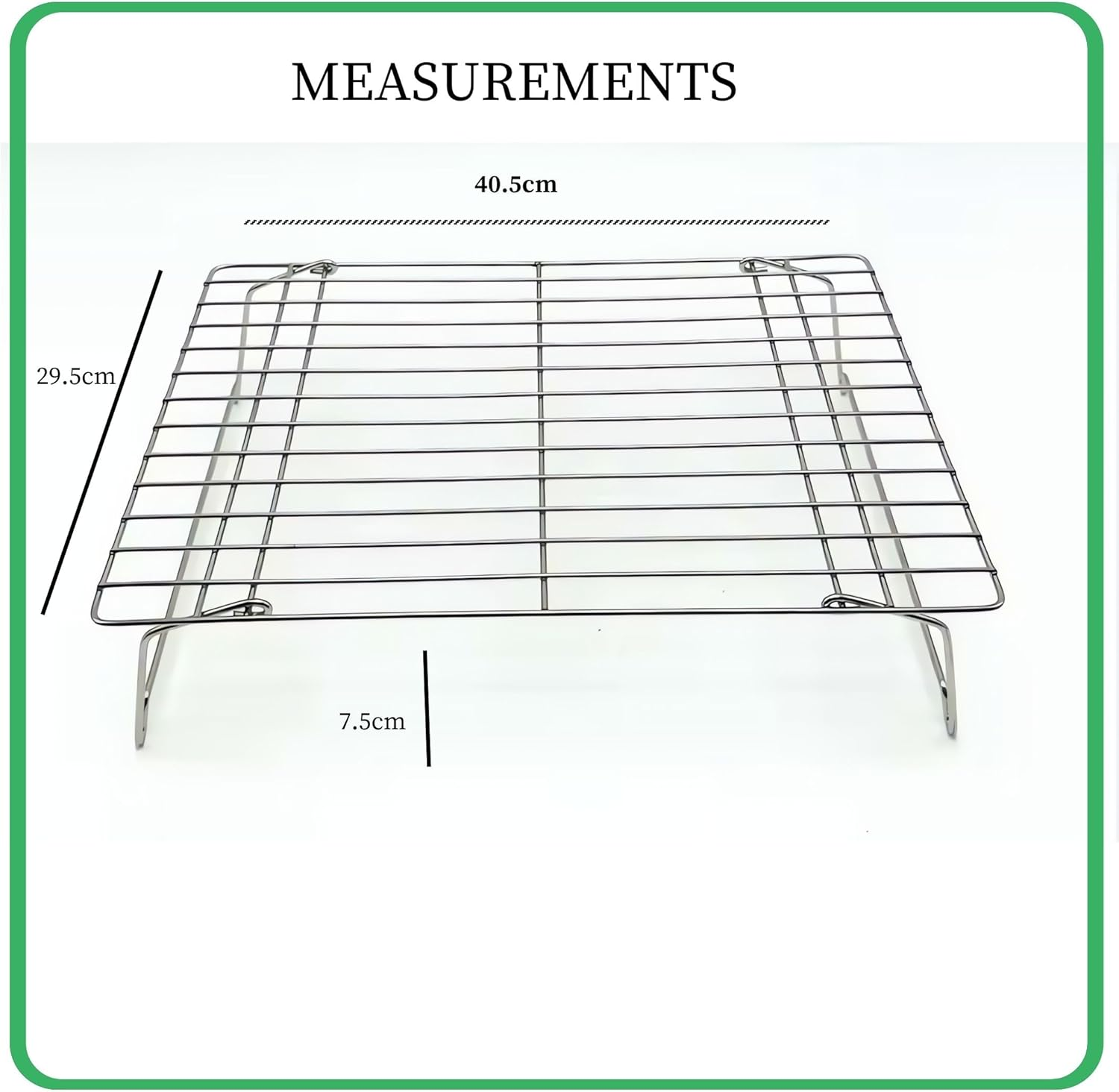 3-Tier 100% 304- Stainless Steel Cooling and Baking Racks, Oven Safe and Dishwasher Safe |Bonus Silicone Pastry Brush and Spatula image number 3