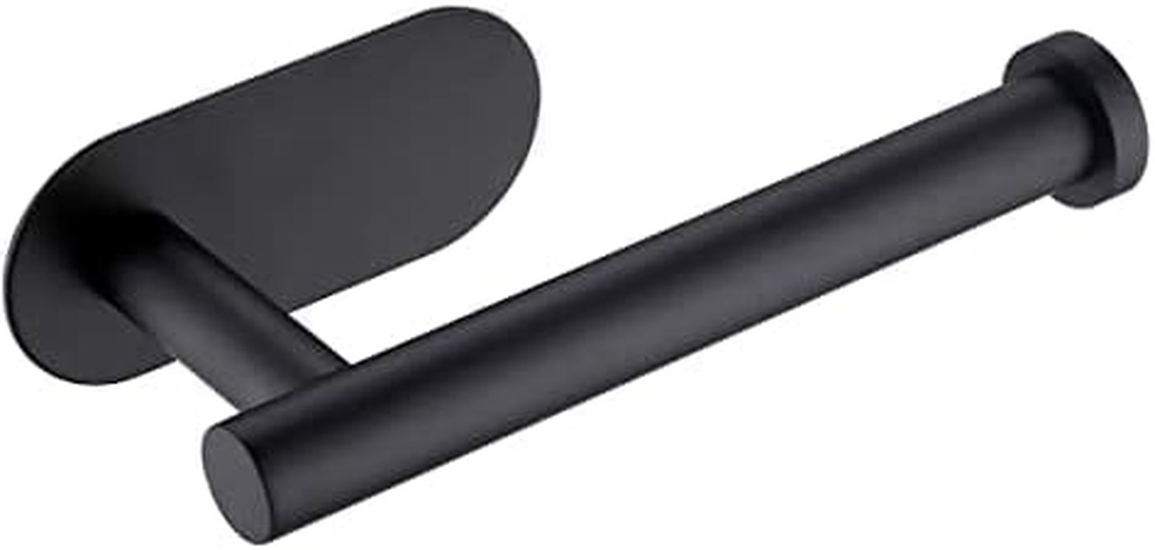 Wall Mounted Toilet Paper Holder - 5.2 Inch 304 Stainless Steel Bathroom Tissue Roll Dispenser, Black - Pack of 2