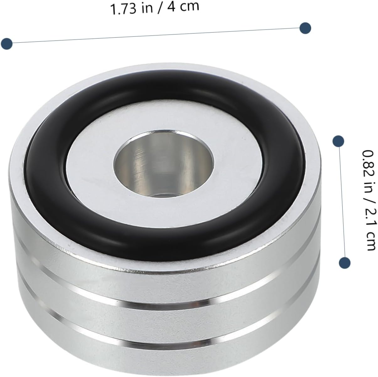 QUMIIRITY 2Pcs Silver Small anti Vibration Amplifier Feet Pads Aluminium Alloy Isolation Speaker Base Pads for Hifi Audio Equipment and Cd Players in Home Audio Systems image number 2