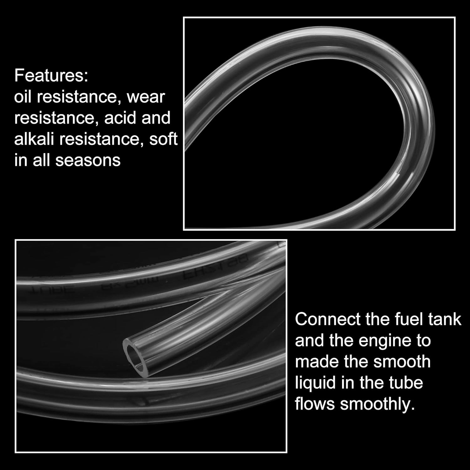 X AUTOHAUX 0.31''X39'' 8Mm X 1M Tubing Carburetor Fuel Vent Line Universal Gas Line Petrol Hose Tube for ATV Dirt Bike Go Kart Moped Pocket Bike Scooter Clear - Clear image number 2