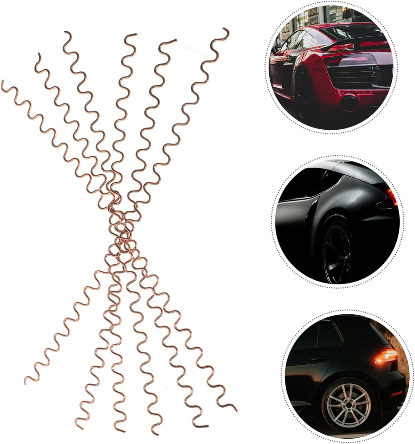 Beatifufu Car Denting Tool 100Pcs Wave Welding Wire Replacement for Vehicle Bumper Repair Dent Pulling Wire for Car Body Denting Accessory for Automotive Repair image number 3