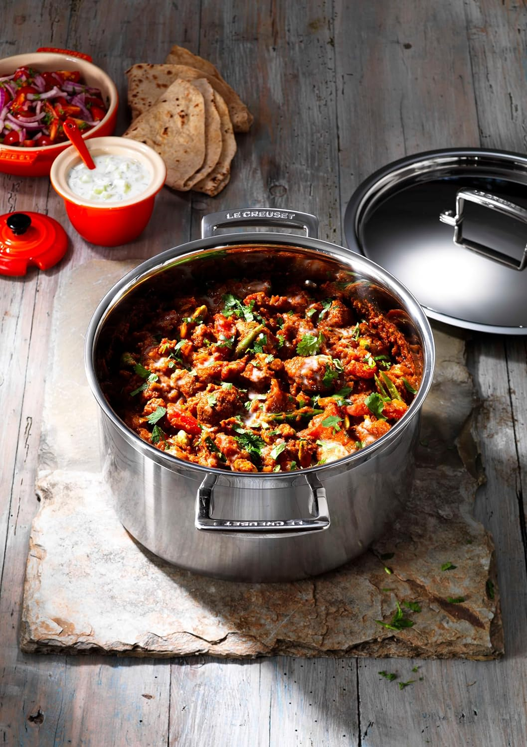 LE CREUSET 3-Ply Stainless Steel Deep Casserole, 24 Cm, 6-1/4-Quart image number 1