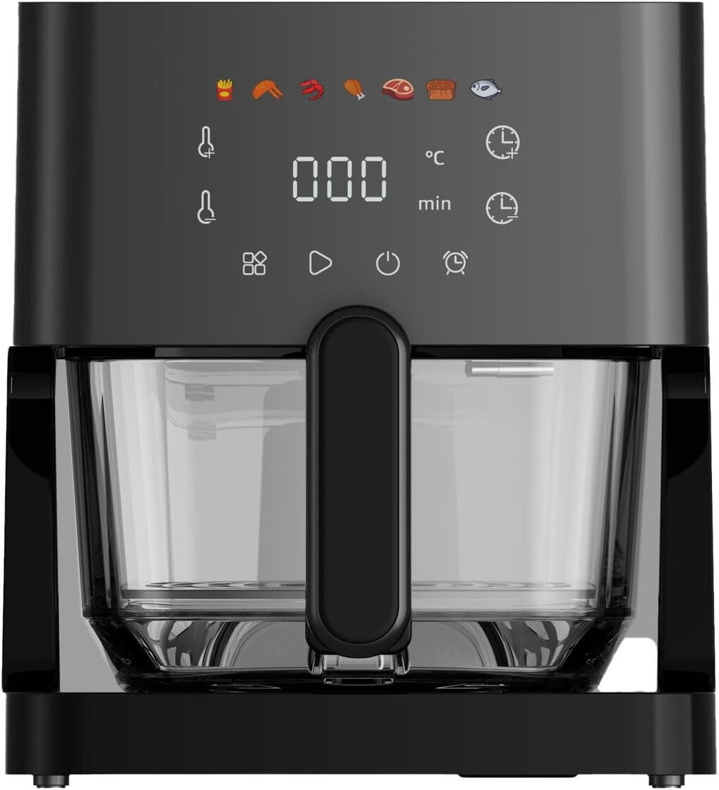 Healthy Choice 5L Glass Digital Air Fryer with Touch Control Panel, 7 Presets, Adjustable Temperature 80&ndash;200&deg;C, Easy-Clean Dishwasher-Safe Basket image number 6