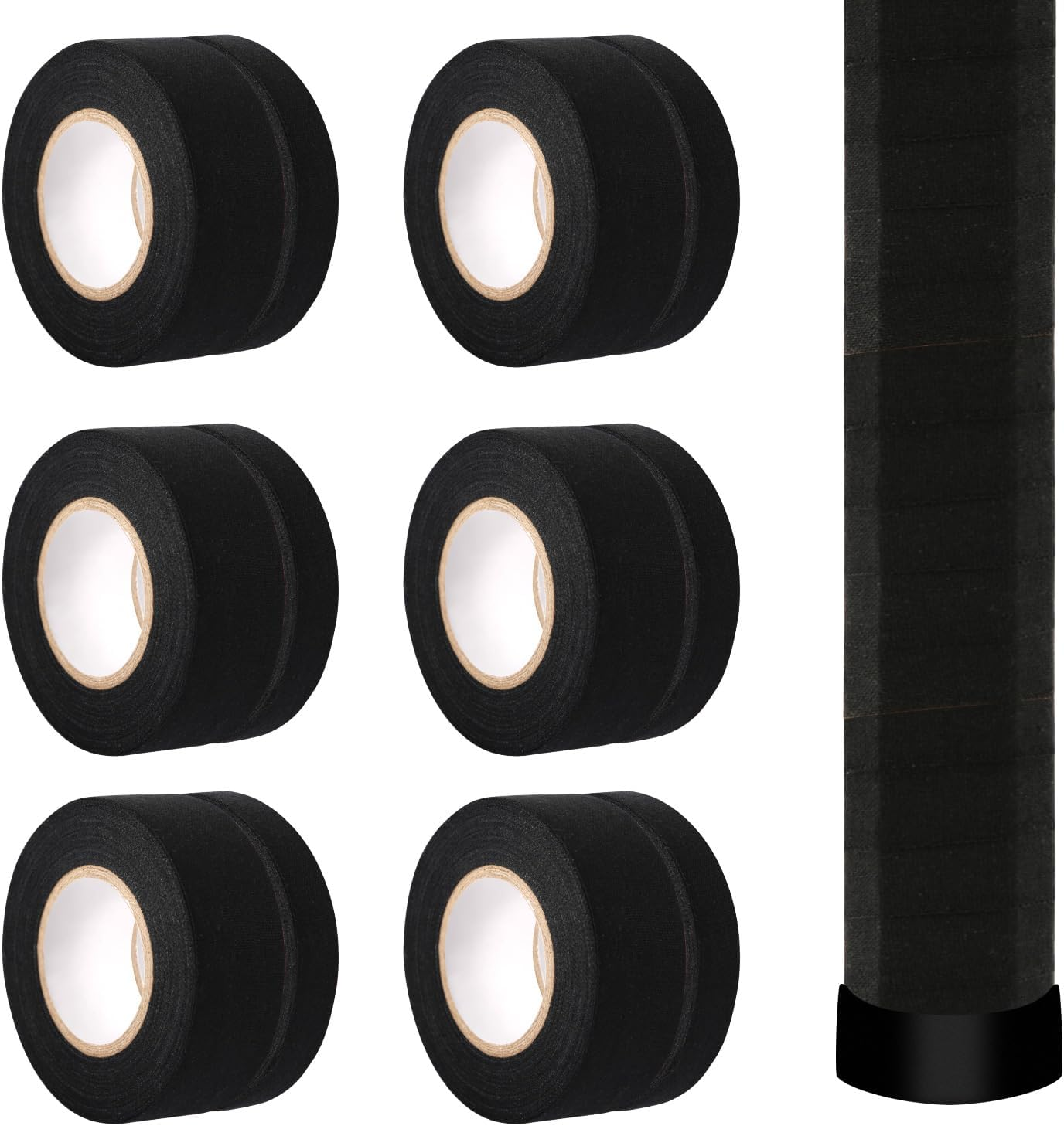 12Pcs Lacrosse Stick Tapes, Cotton Lacrosse Tape 1In and 1/2In Non-Precut Hockey Stick Grip Tapes Sweat-Absorbent Lacrosse Stick Grip Tape for Lacrosse Golf Baseball Bats