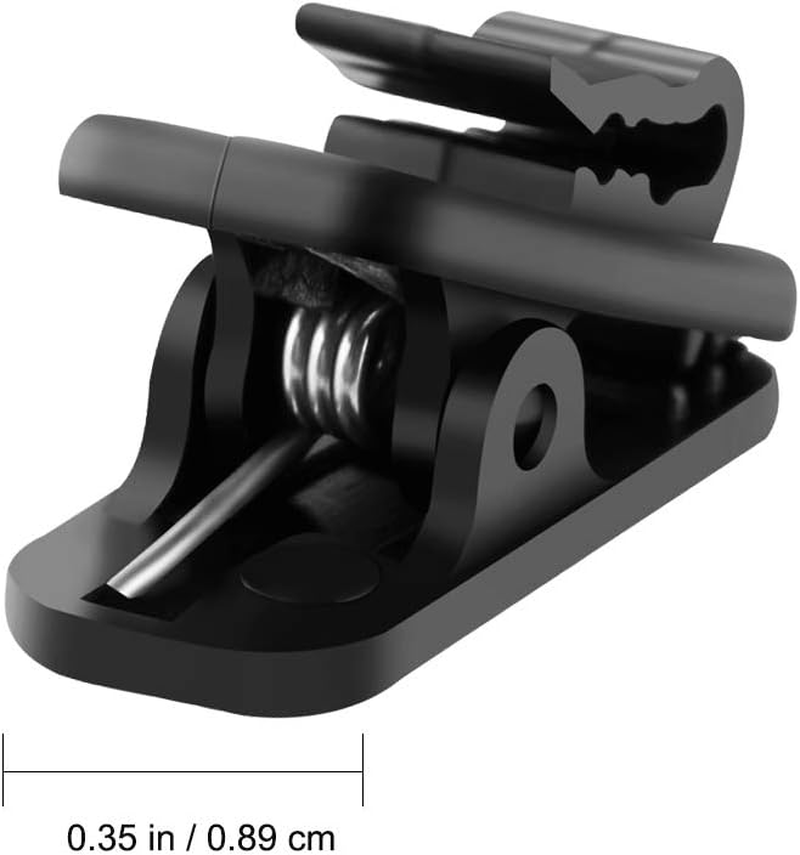 FENGWANGLI Earphone Wire Clip Headphone Mount Cable Clothing Clip Earbud Clip to Keep Earphone/Microphone Cord in Place for 1.5Mm Wire Diameter round Wire Earphone,12 Pcs (Black) image number 4