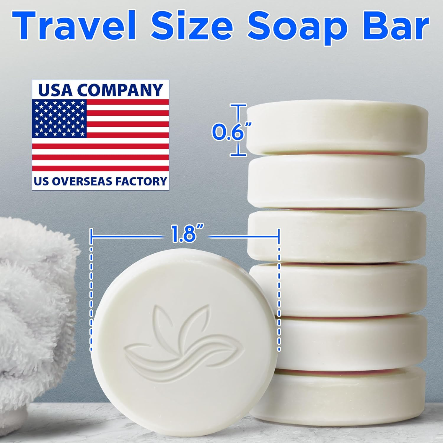 BERGMAN KELLY - Hotel Soap Bars - White Tea, 1 Oz, 200 PK - Travel Size Luxury Bulk Amenities Bar Soap, Mini Individually Wrapped round Soap - Small Toiletries for Airbnb, Motel, Guest Bathroom image number 2