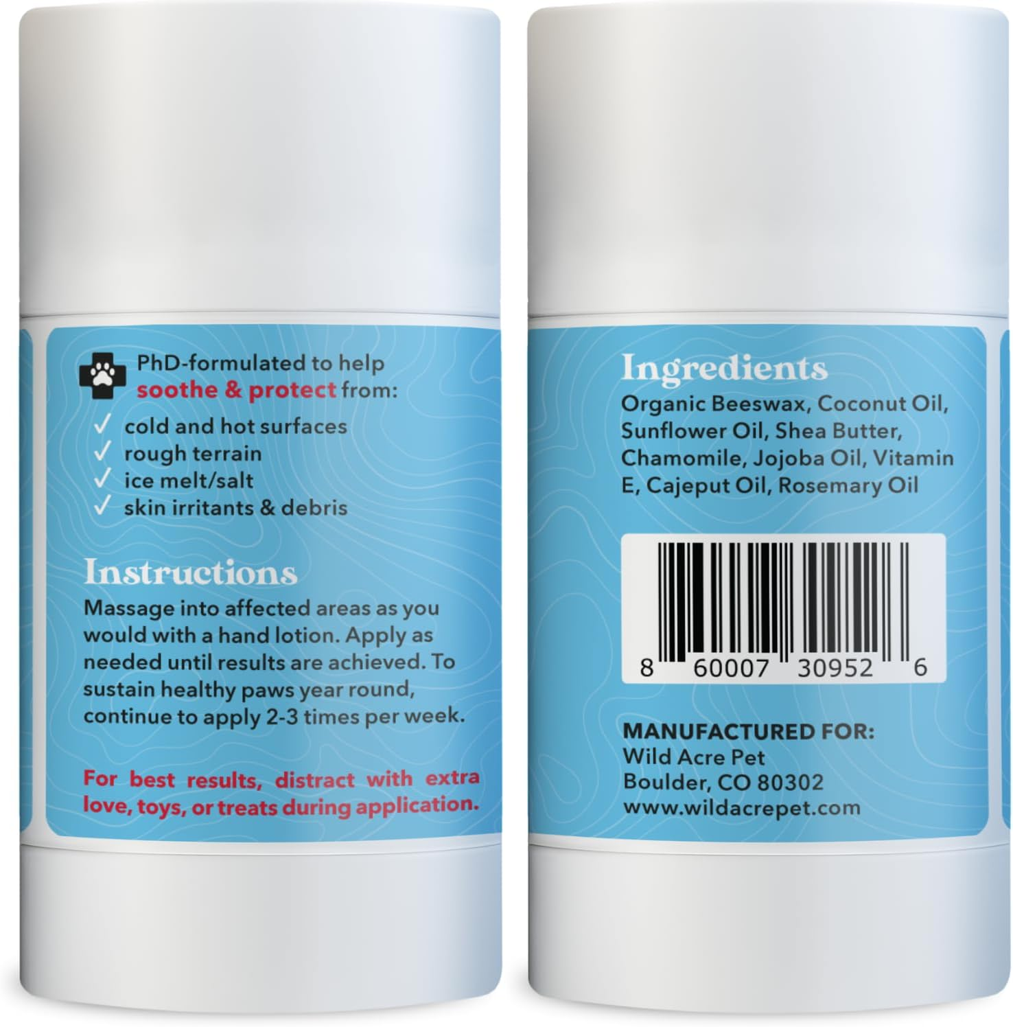 Wild Acre Dog Paw Balm 2.65Oz - Paw Balm for Dogs in an Easy Stick Applicator - Dog Paw Protector for Dry, Cracked Paws image number 5