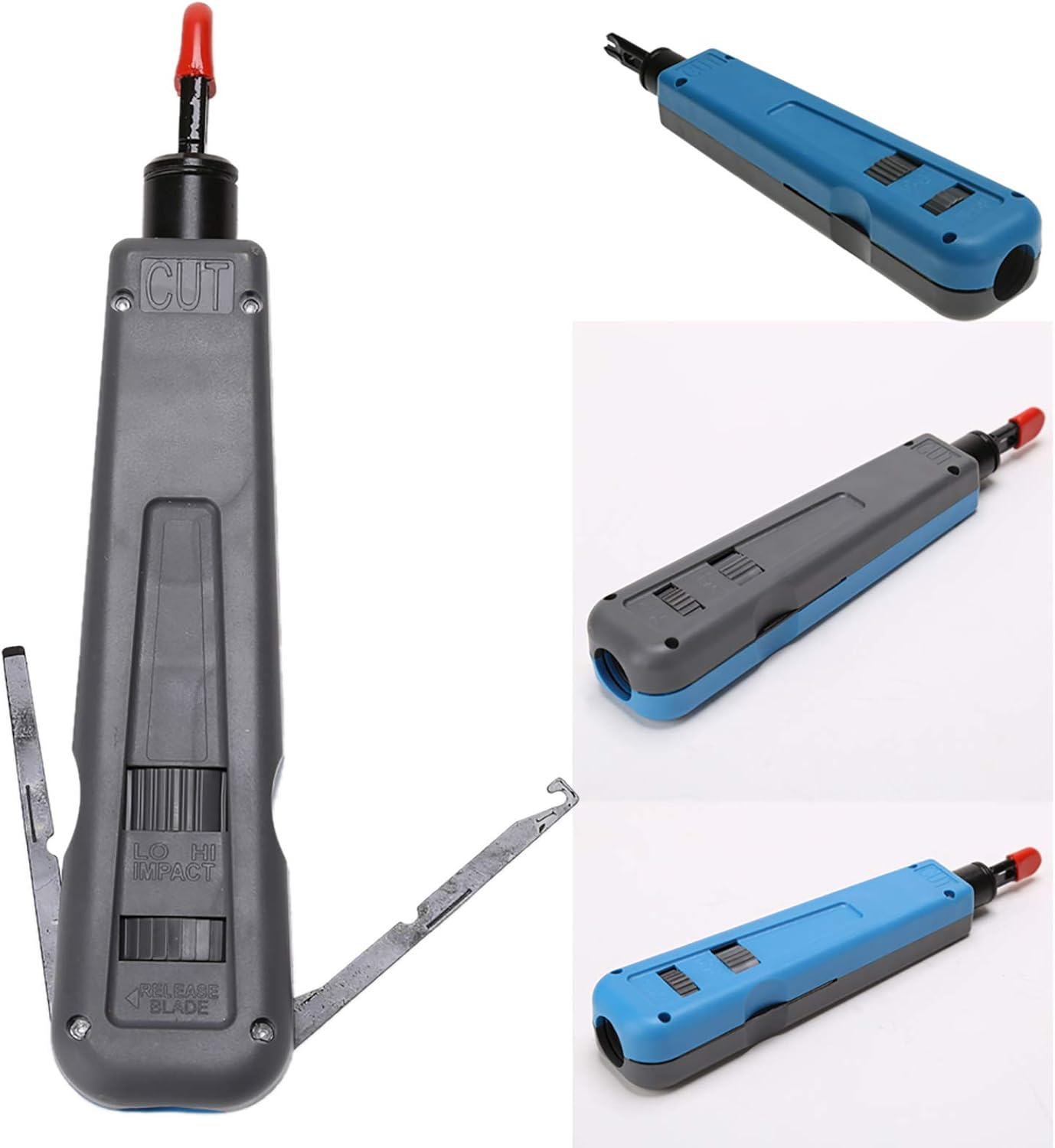 Punch down Tool, 110/88 Terminal Block Insertion Tool CAT5/6 Cable Impact Punch down Tool for Data/Telephone/Network Cable image number 1