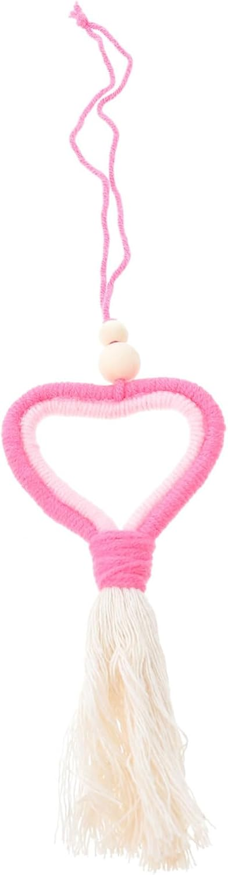 Mikinona Valentine Wool Felt Hanging Pendant Heart Tassel Ornament Pink Romantic Decoration for Home Party Valentine'S Day image number 6
