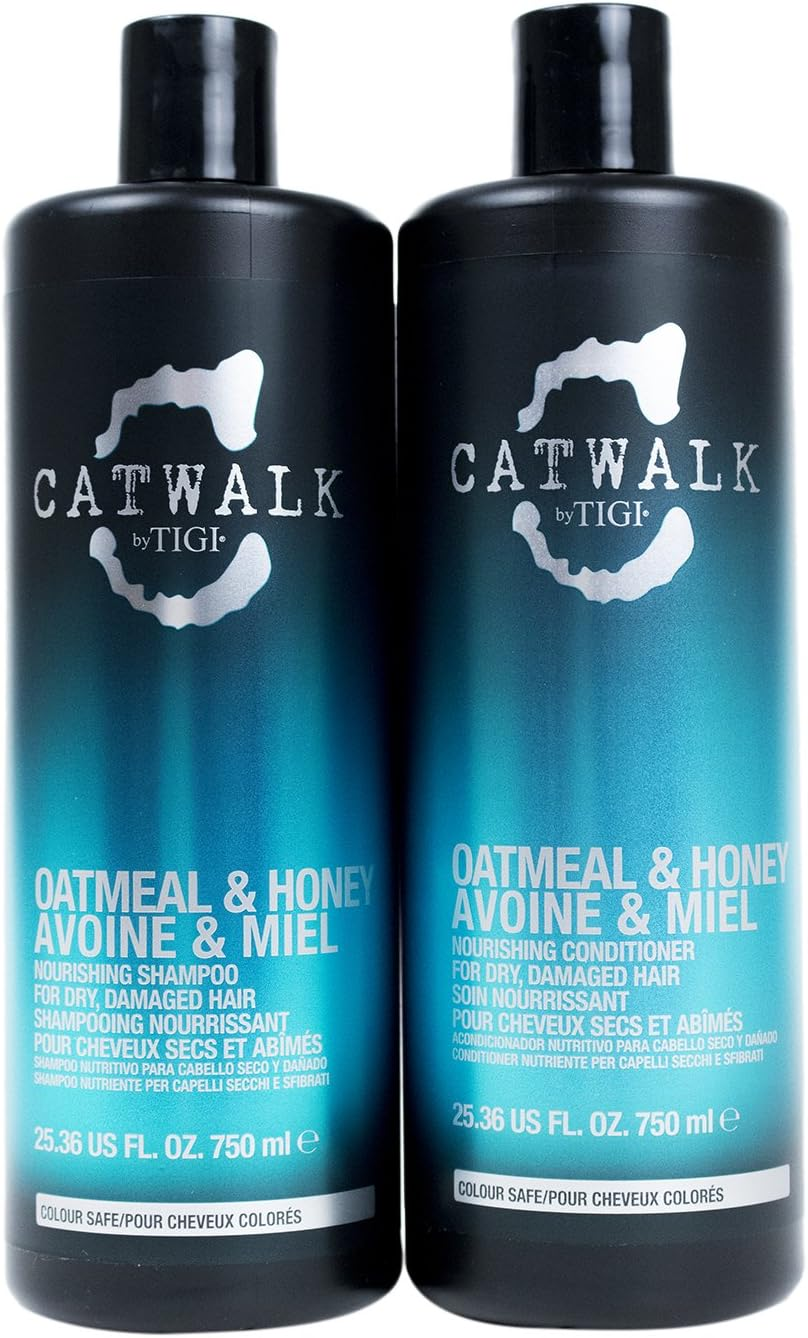 TIGI Catwalk Shampoo and Conditioner, Oatmeal & Honey, Oz with Pumps