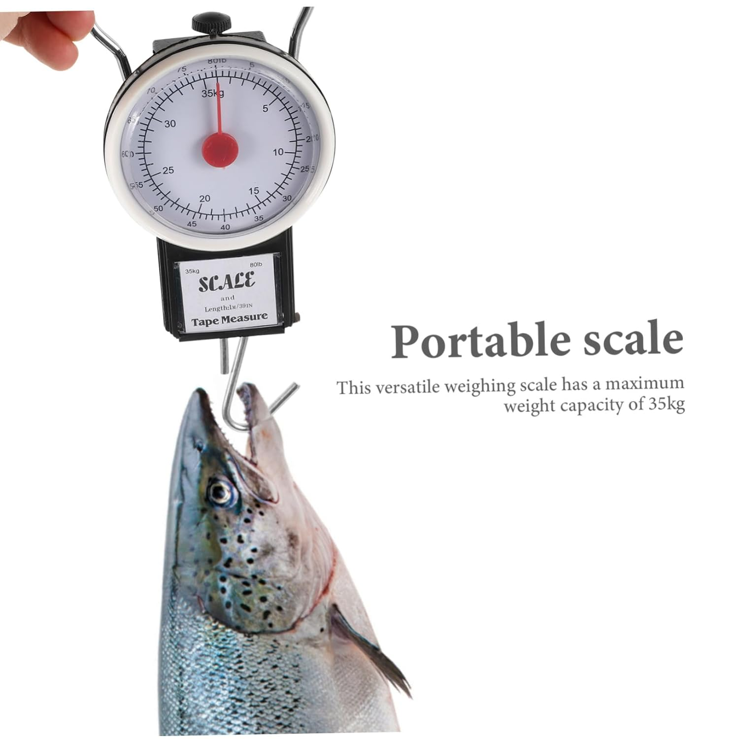 Amosfun Luggage Scale Travel Manual Spring Scale for Weight Measurement for Fishing for Travel and Suitcase image number 1