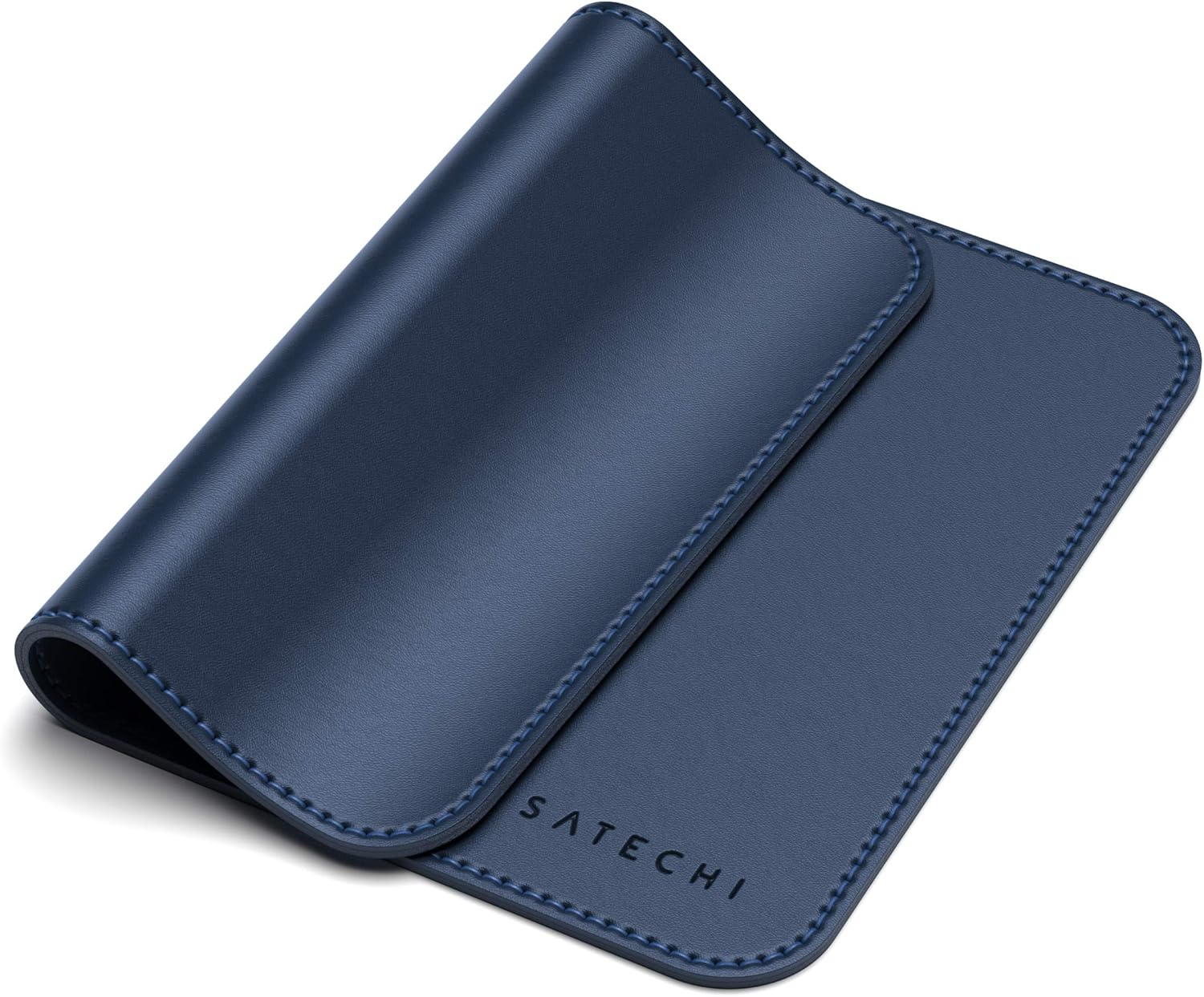Satechi Eco-Leather Mouse Pad, 9.8" X 7.5" Ergonomic Mousepad, Waterproof Desk Mat for Computer, Laptop, Desk Accessories for Office and Home, Workspace, Gaming - Blue image number 1