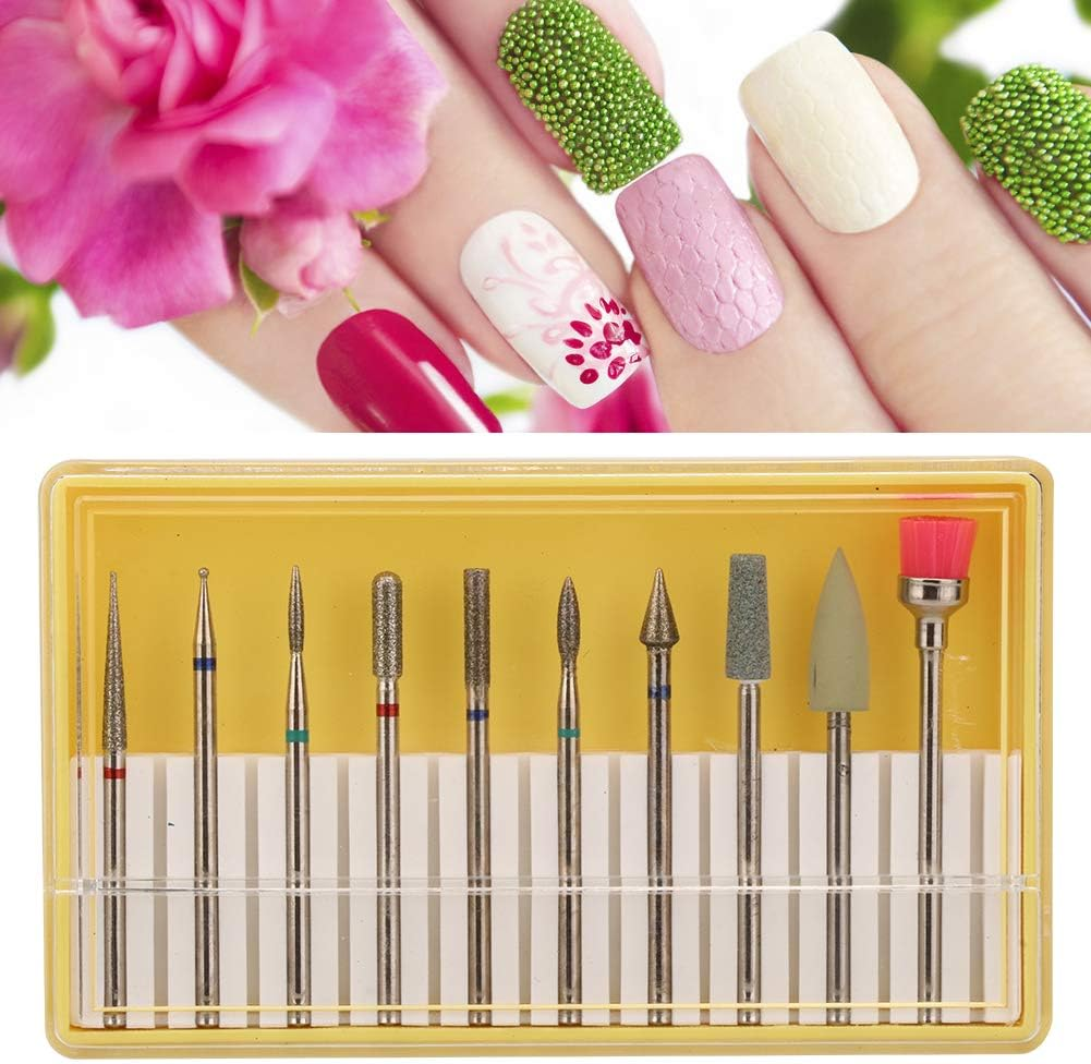 Nail Art Drill Polishing Head Kit, Pack of 10 Pedicure Nail Polishing Grinding Machine for Sets & Kits Accessories (Bh-02) image number 4