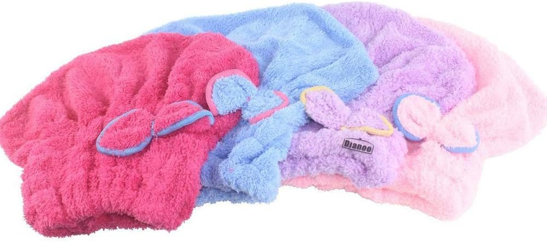 3PCS Dry Hair Hat Dry Cap Ultra Shower Bath Spa Hair Drying Wrap Cap Random Colors image number 2